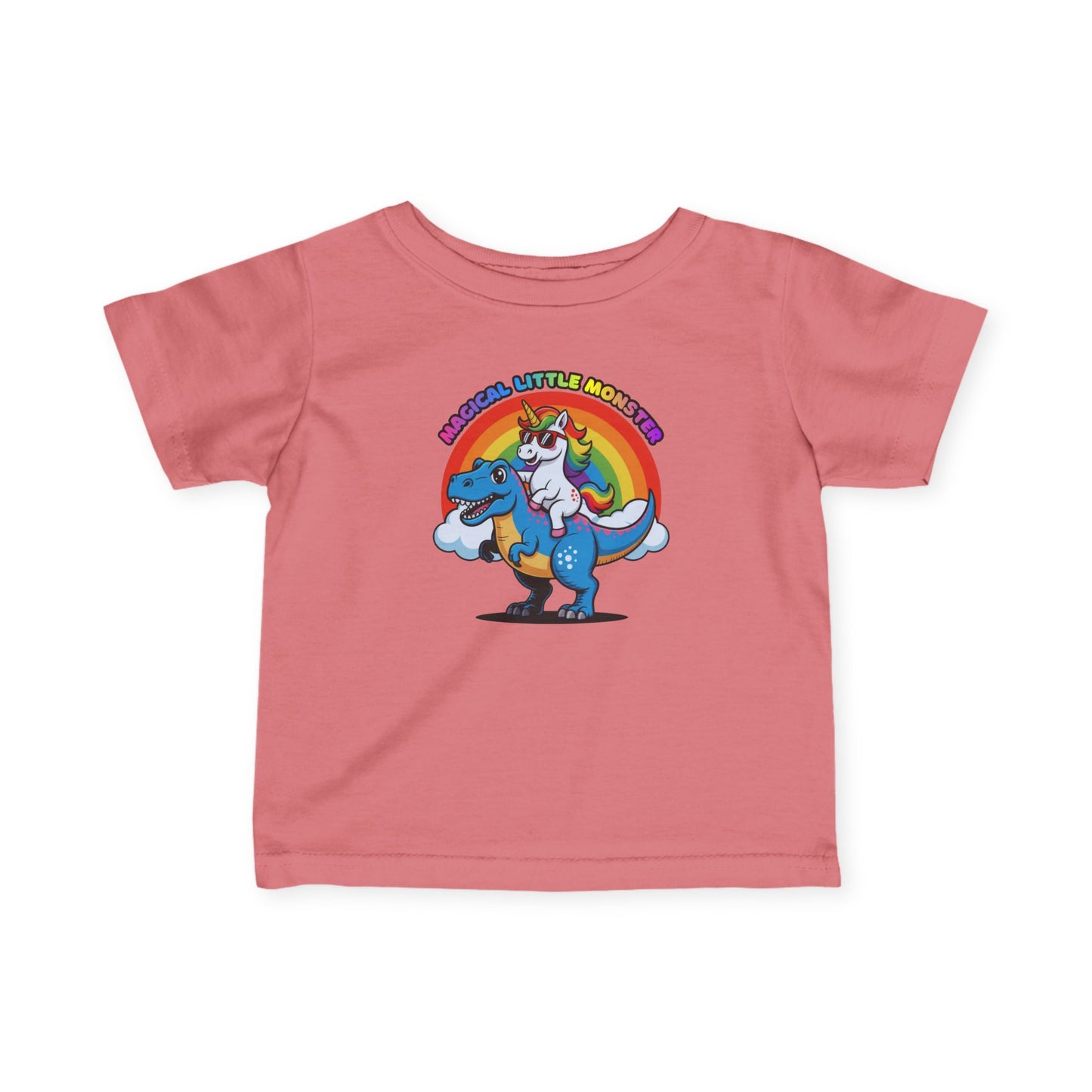 Infant Tee — 'Magical Little Monster' Unicorn Dinosaur Rainbow Baby Shirt