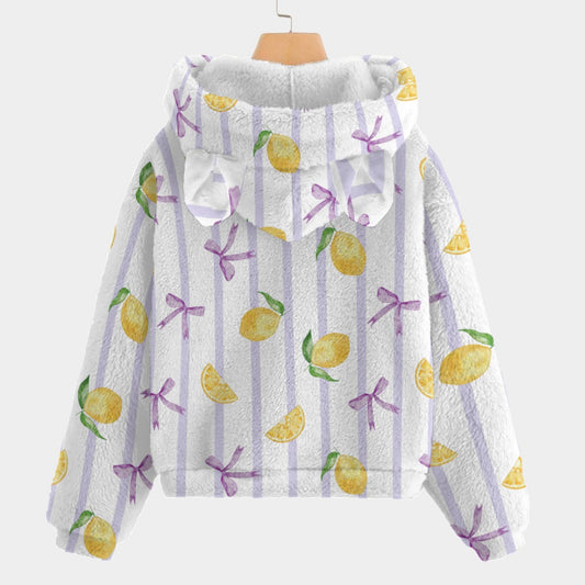All-Over Print Kid’s Borg Fleece Sweatshirt With Ear