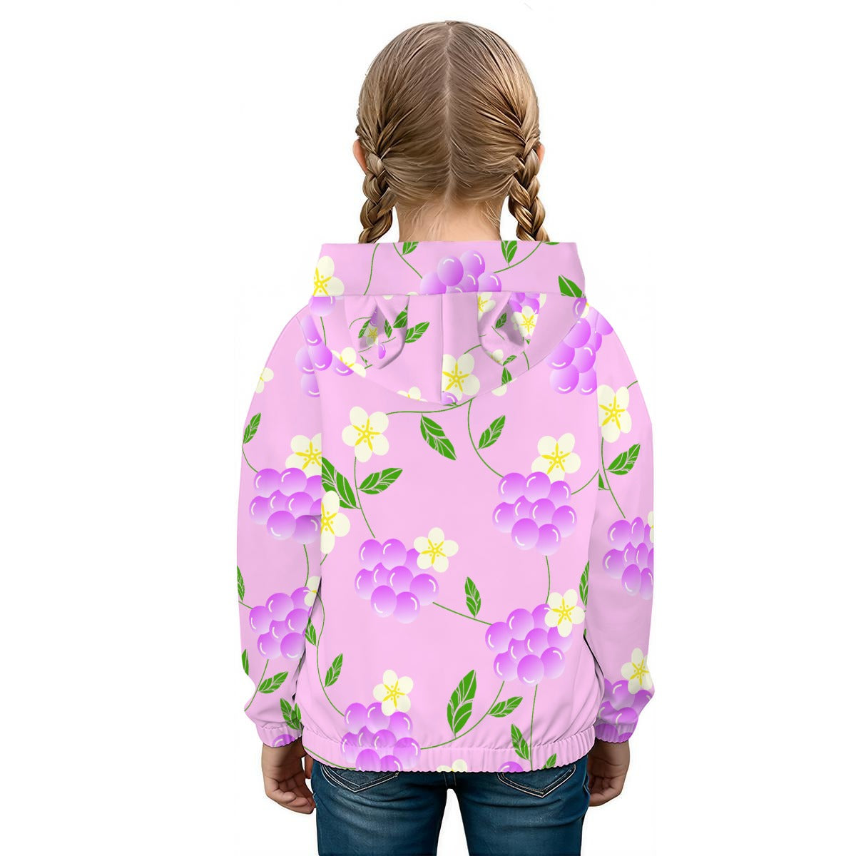 All-Over Print Kid’s Borg Sweatshirt With Ear