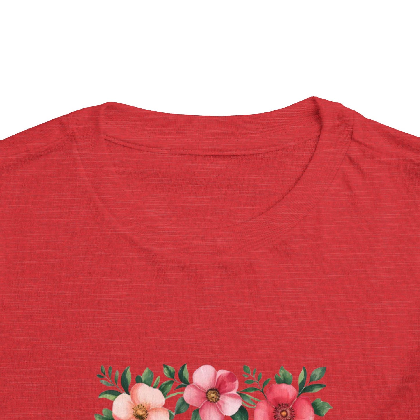 Toddler Tee — "God Is Good" Floral Faith Shirt