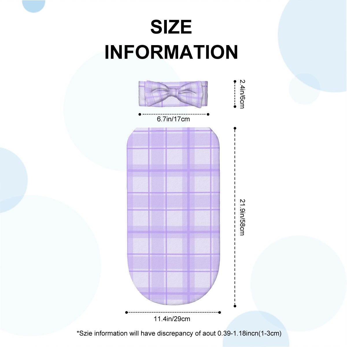 Baby Swaddle Sack with Baby Headbands Purple Checkered