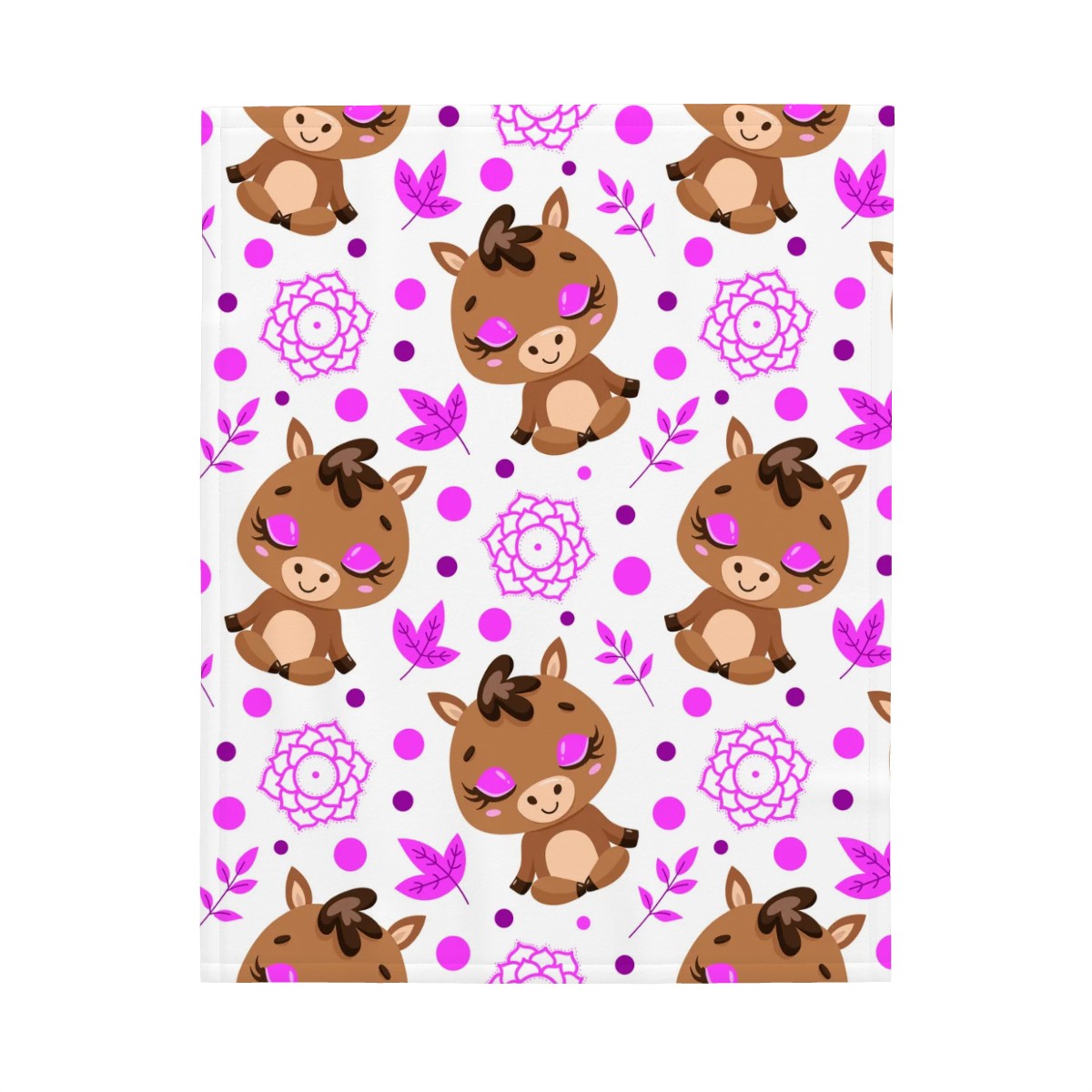 Large Baby Blanket Horses