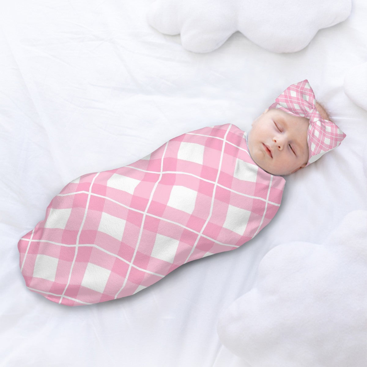 Baby Swaddle Sack with Baby Headbands