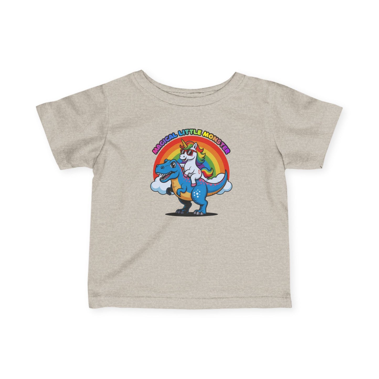 Infant Tee — 'Magical Little Monster' Unicorn Dinosaur Rainbow Baby Shirt
