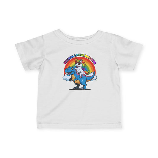Infant Tee — 'Magical Little Monster' Unicorn Dinosaur Rainbow Baby Shirt