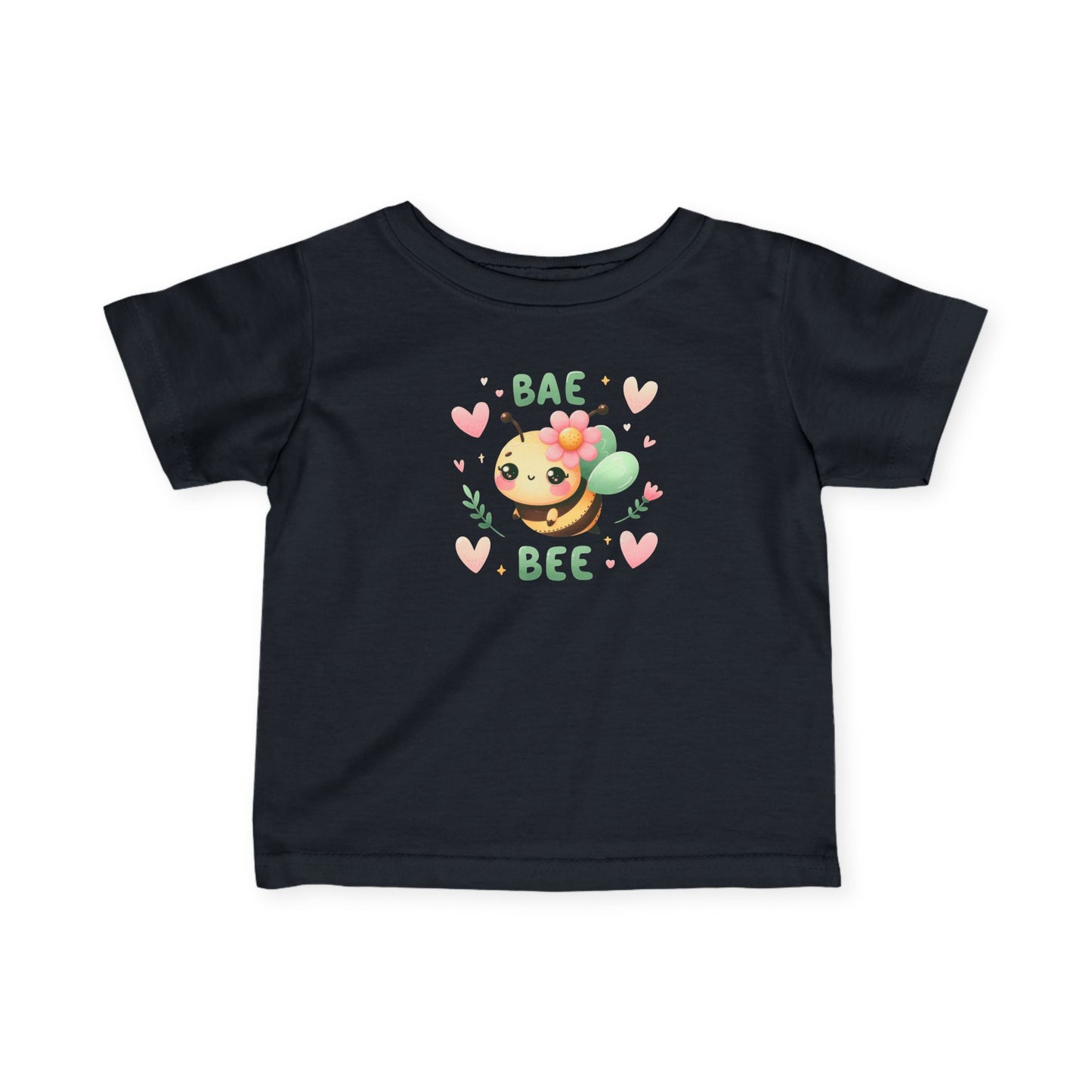 Infant Tee — "Bae Bee" Cute Cartoon Bee Baby Shirt (Valentine's/Newborn Gift)