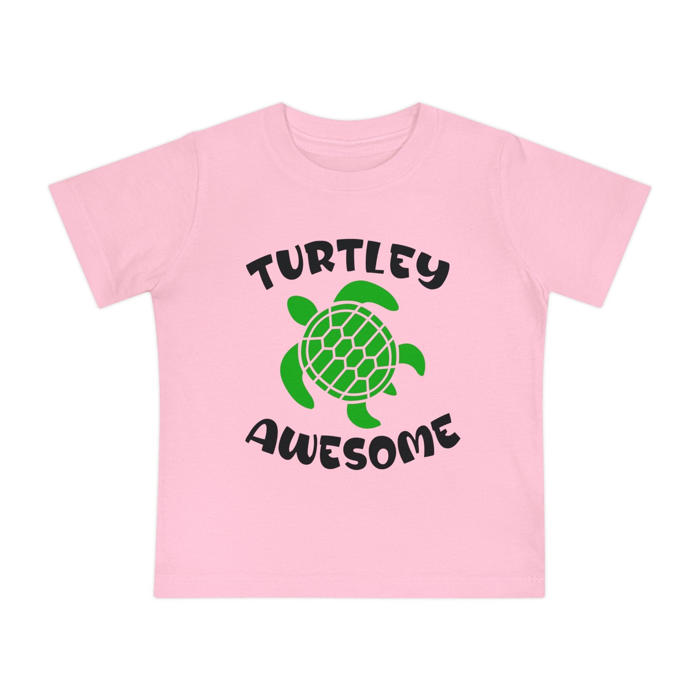 Baby T-Shirt — "Turtley Awesome" Green Turtle Graphic
