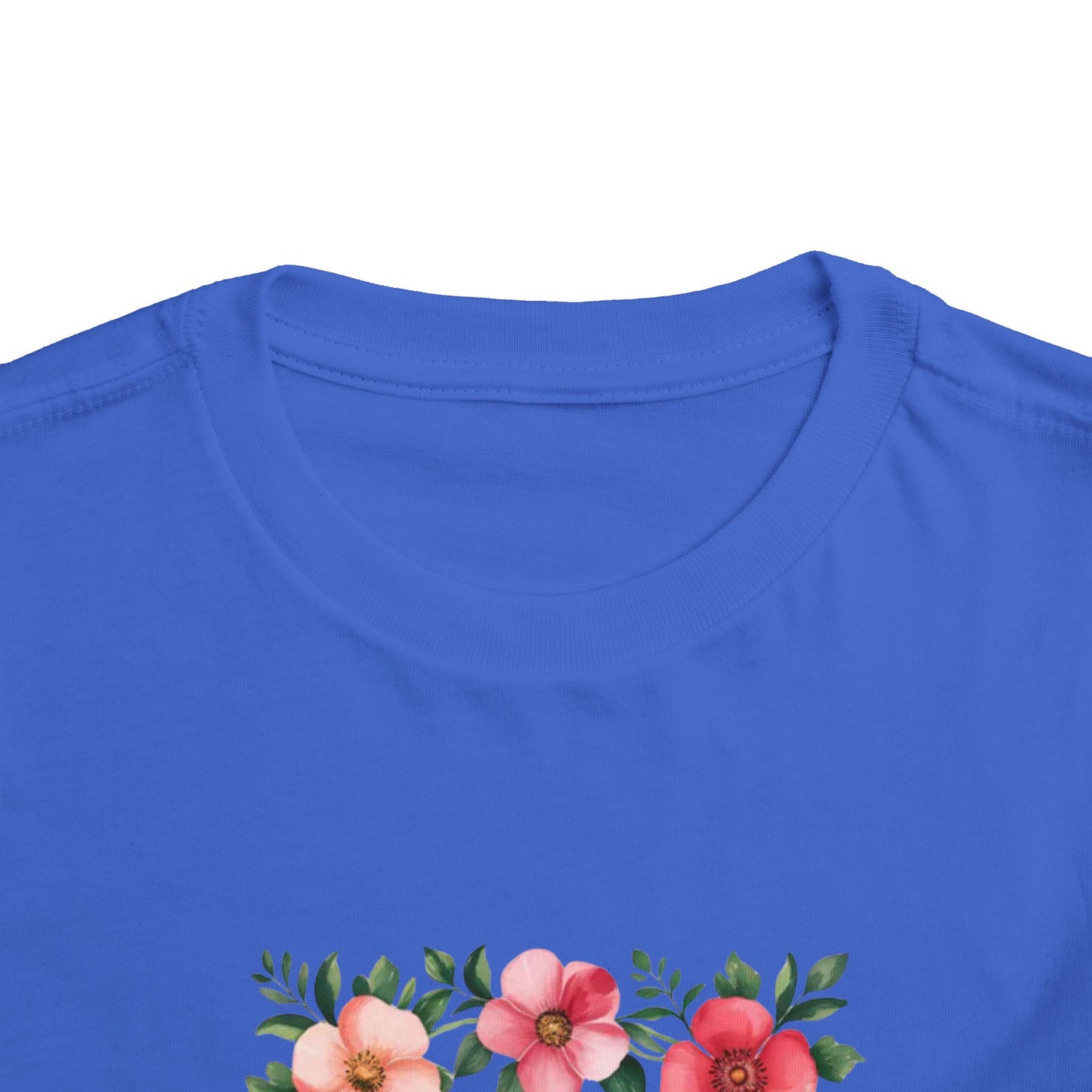 Toddler Tee — "God Is Good" Floral Faith Shirt