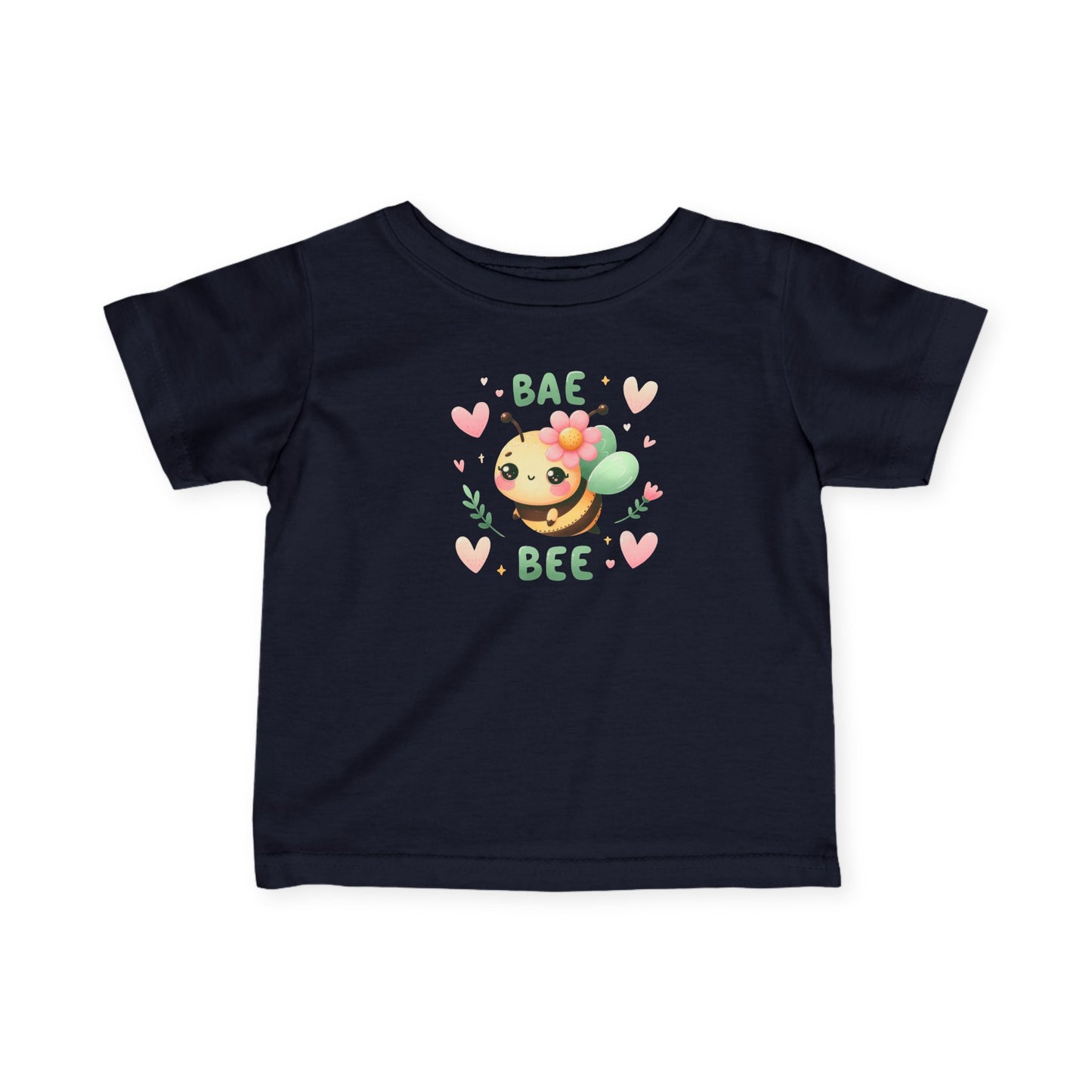 Infant Tee — "Bae Bee" Cute Cartoon Bee Baby Shirt (Valentine's/Newborn Gift)