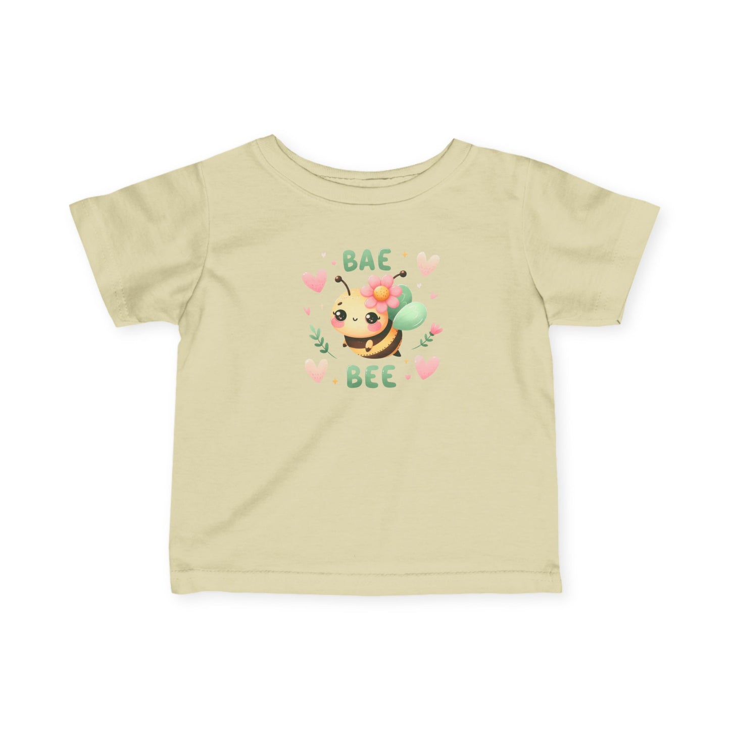 Infant Tee — "Bae Bee" Cute Cartoon Bee Baby Shirt (Valentine's/Newborn Gift)