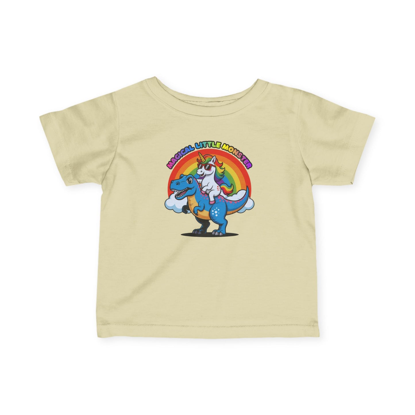 Infant Tee — 'Magical Little Monster' Unicorn Dinosaur Rainbow Baby Shirt
