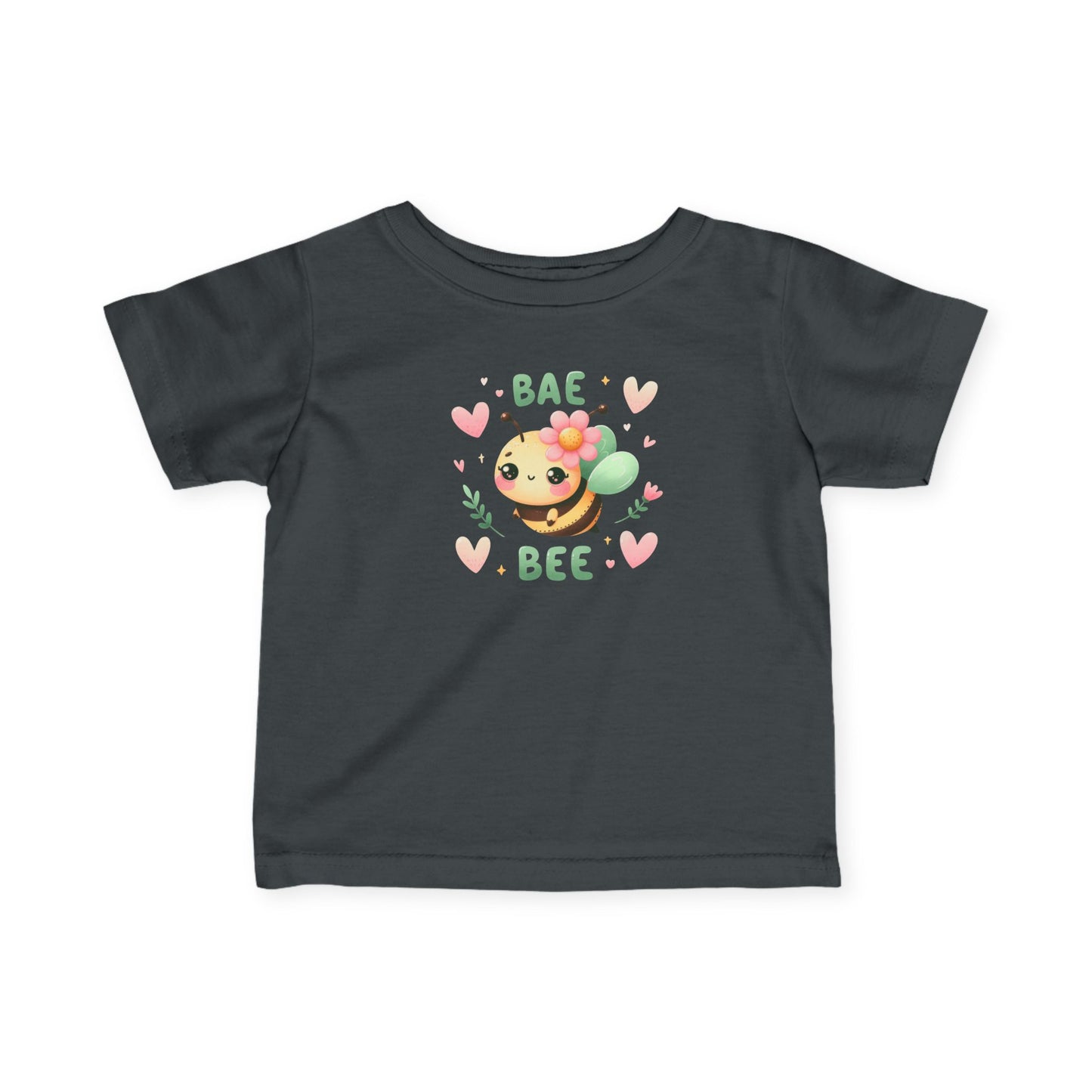 Infant Tee — "Bae Bee" Cute Cartoon Bee Baby Shirt (Valentine's/Newborn Gift)