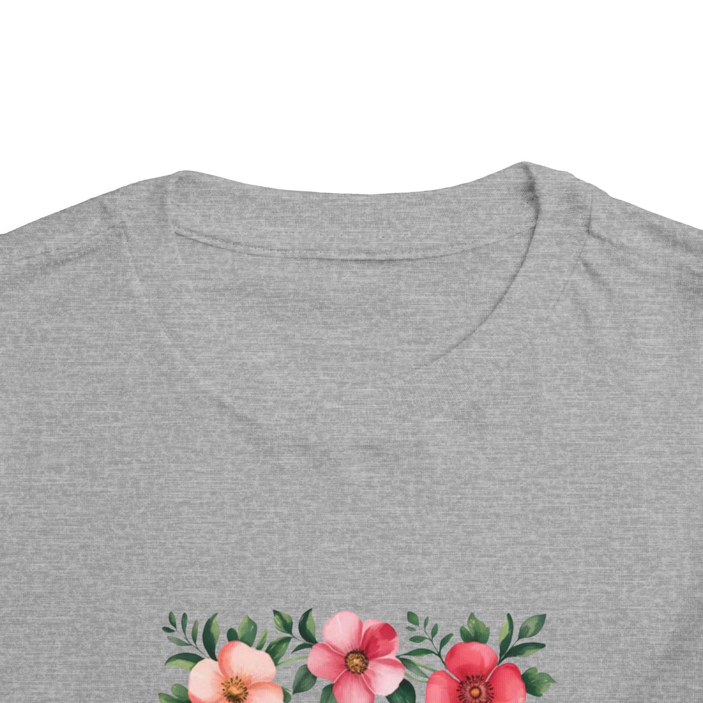 Toddler Tee — "God Is Good" Floral Faith Shirt