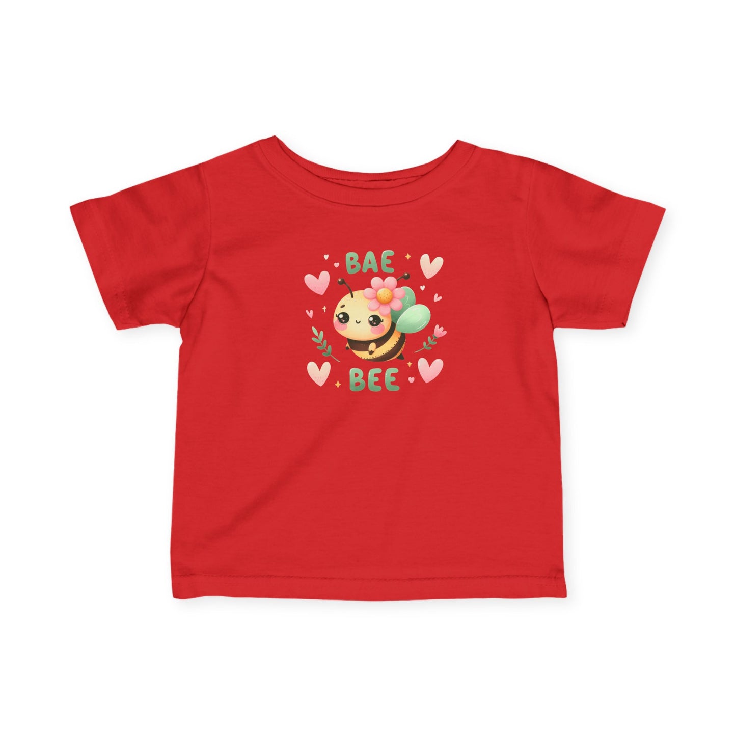 Infant Tee — "Bae Bee" Cute Cartoon Bee Baby Shirt (Valentine's/Newborn Gift)