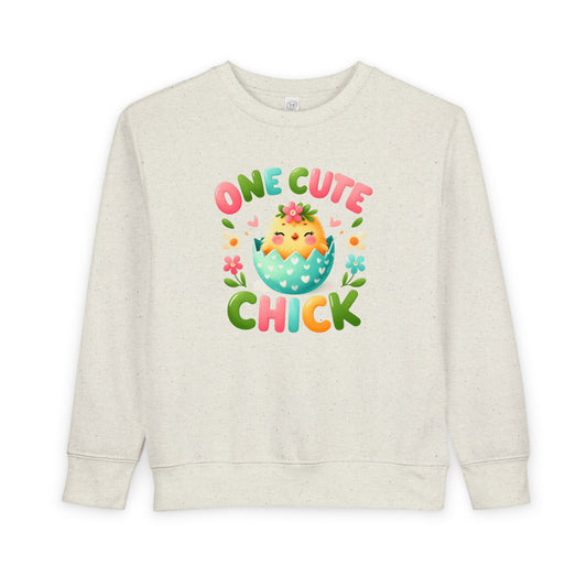 Toddler Sweatshirt - "One Cute Chick" Easter Chick Pullover for Babies & Toddlers