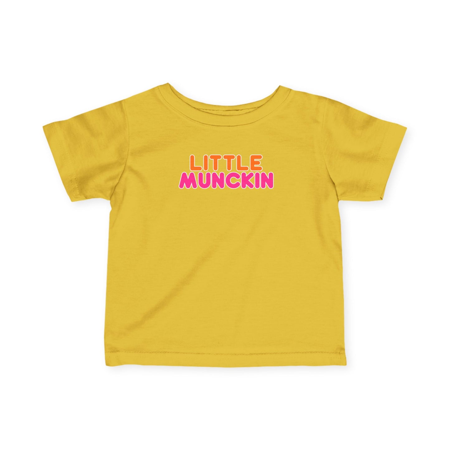 Infant Tee — "Little MuncKin" Colorblock Baby Shirt