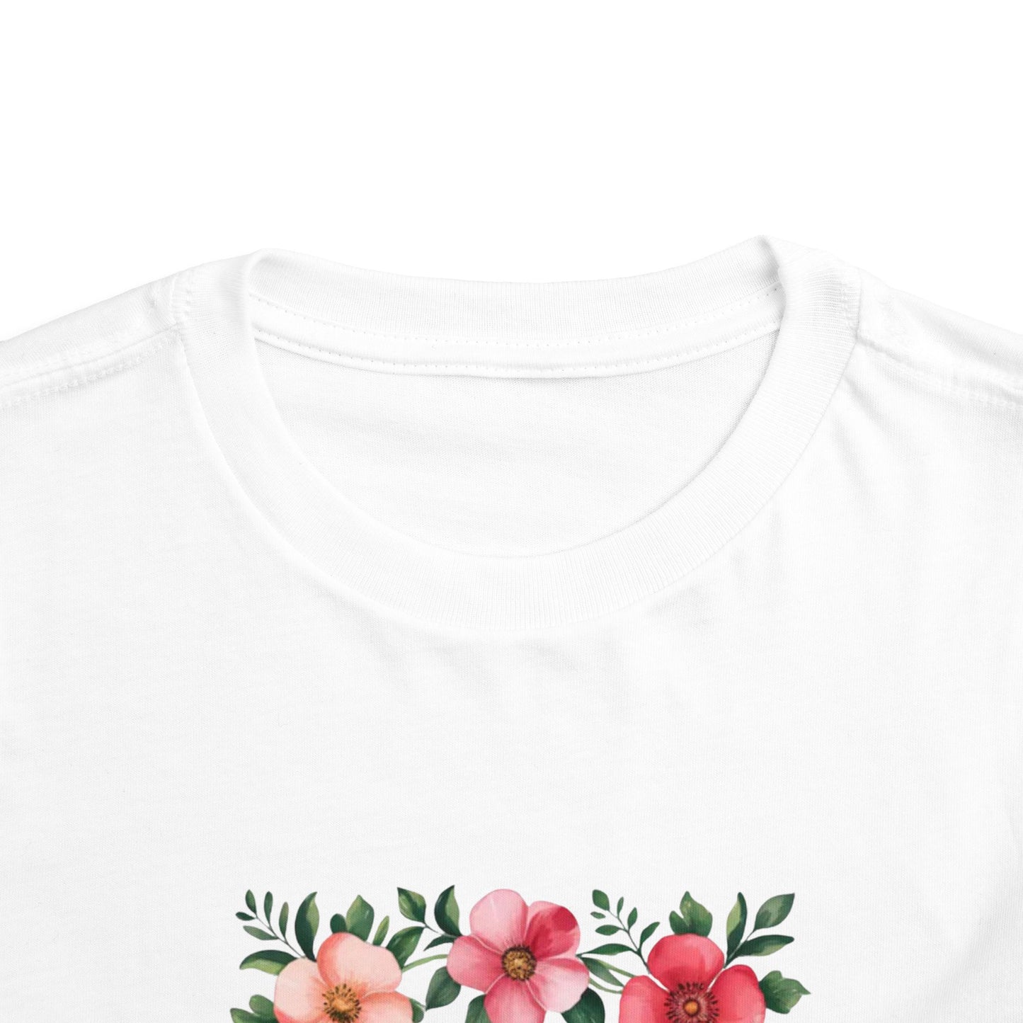 Toddler Tee — "God Is Good" Floral Faith Shirt