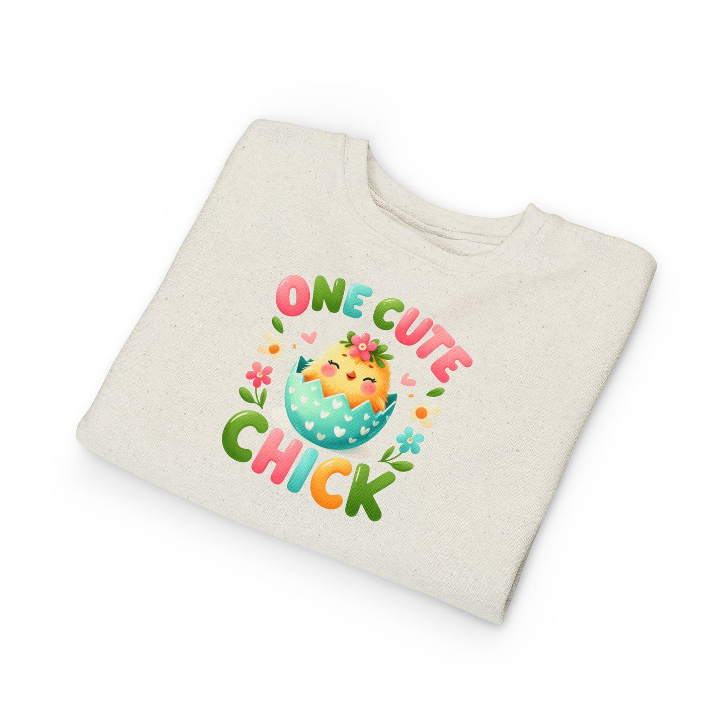 Toddler Sweatshirt - "One Cute Chick" Easter Chick Pullover for Babies & Toddlers