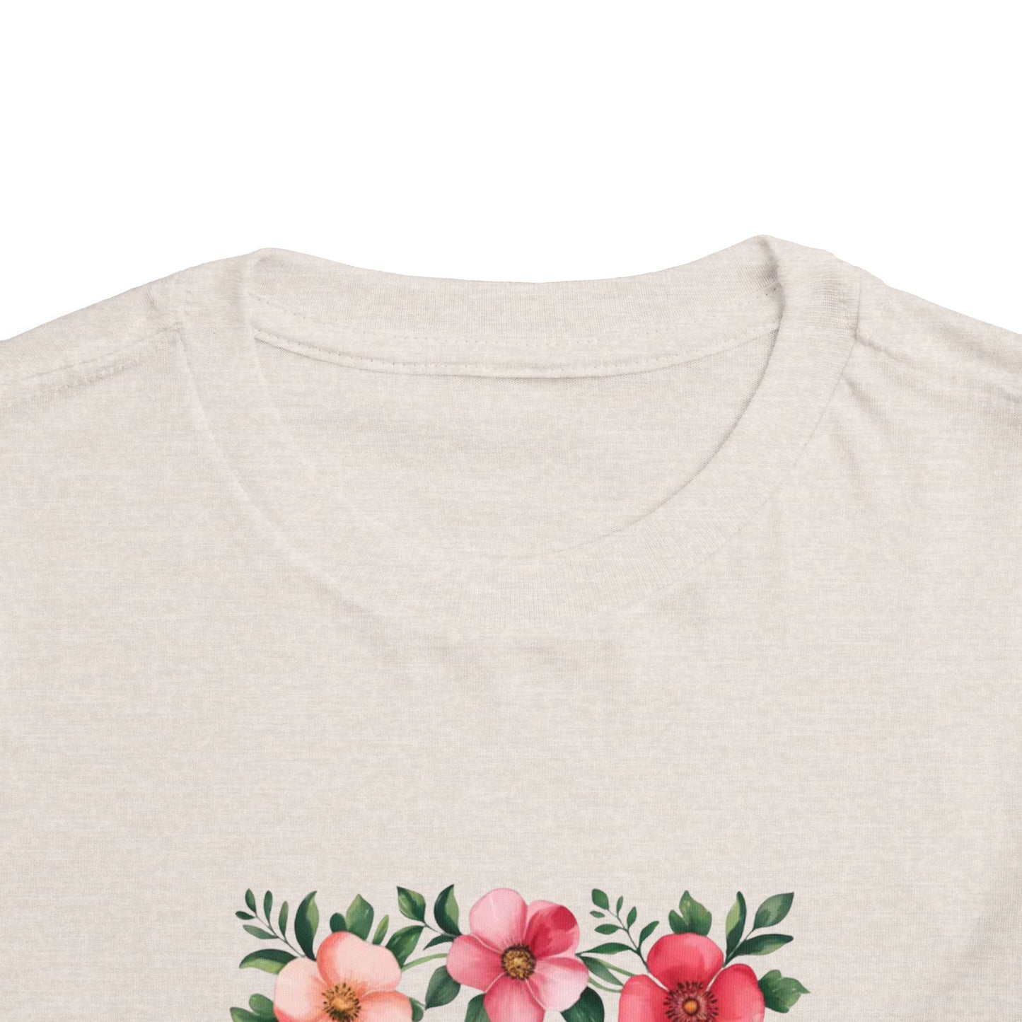 Toddler Tee — "God Is Good" Floral Faith Shirt