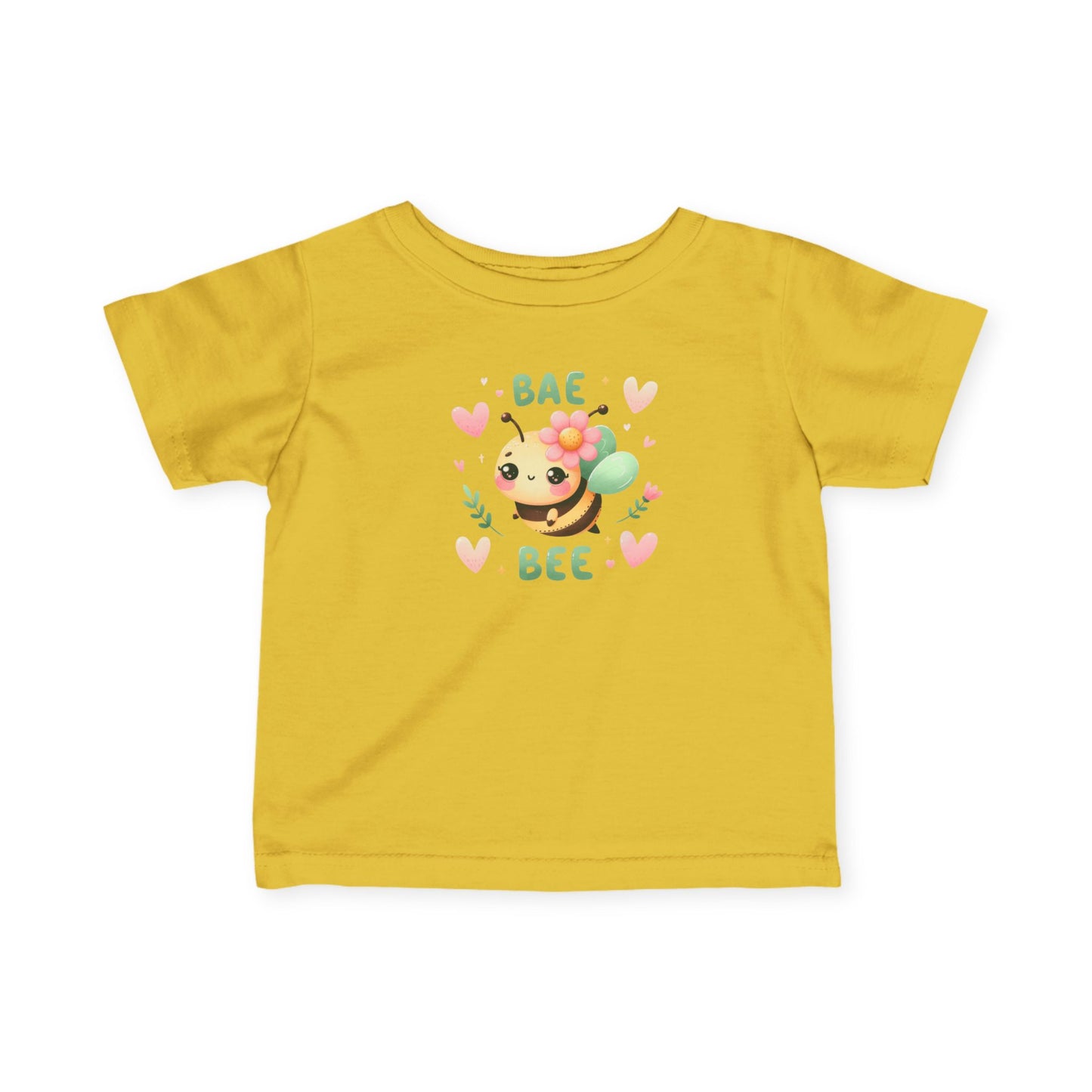 Infant Tee — "Bae Bee" Cute Cartoon Bee Baby Shirt (Valentine's/Newborn Gift)