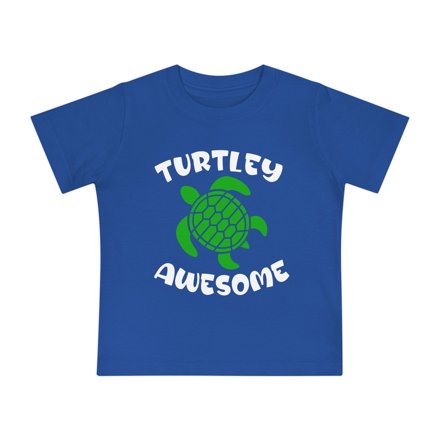 Baby T-Shirt — "Turtley Awesome" Green Turtle Graphic