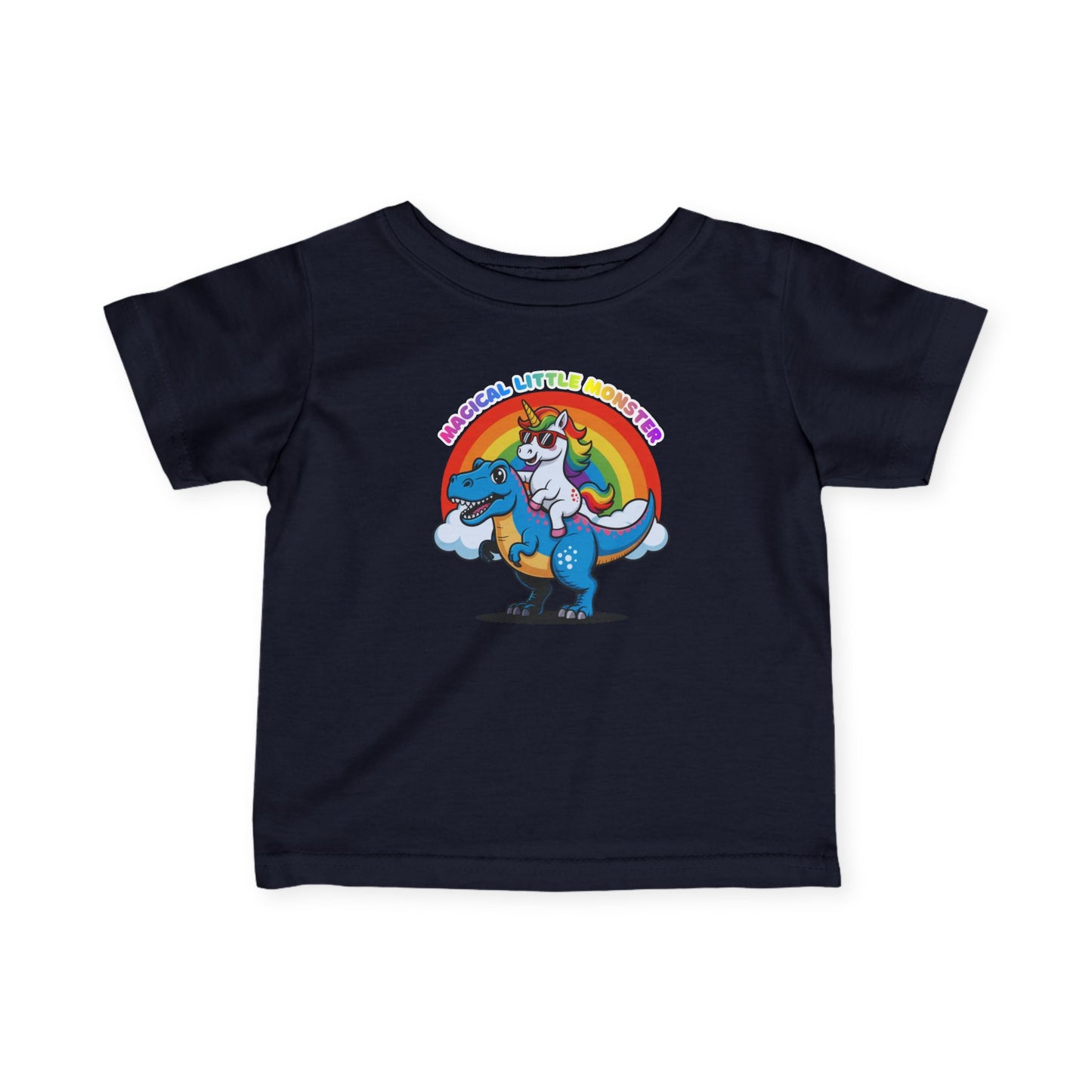 Infant Tee — 'Magical Little Monster' Unicorn Dinosaur Rainbow Baby Shirt