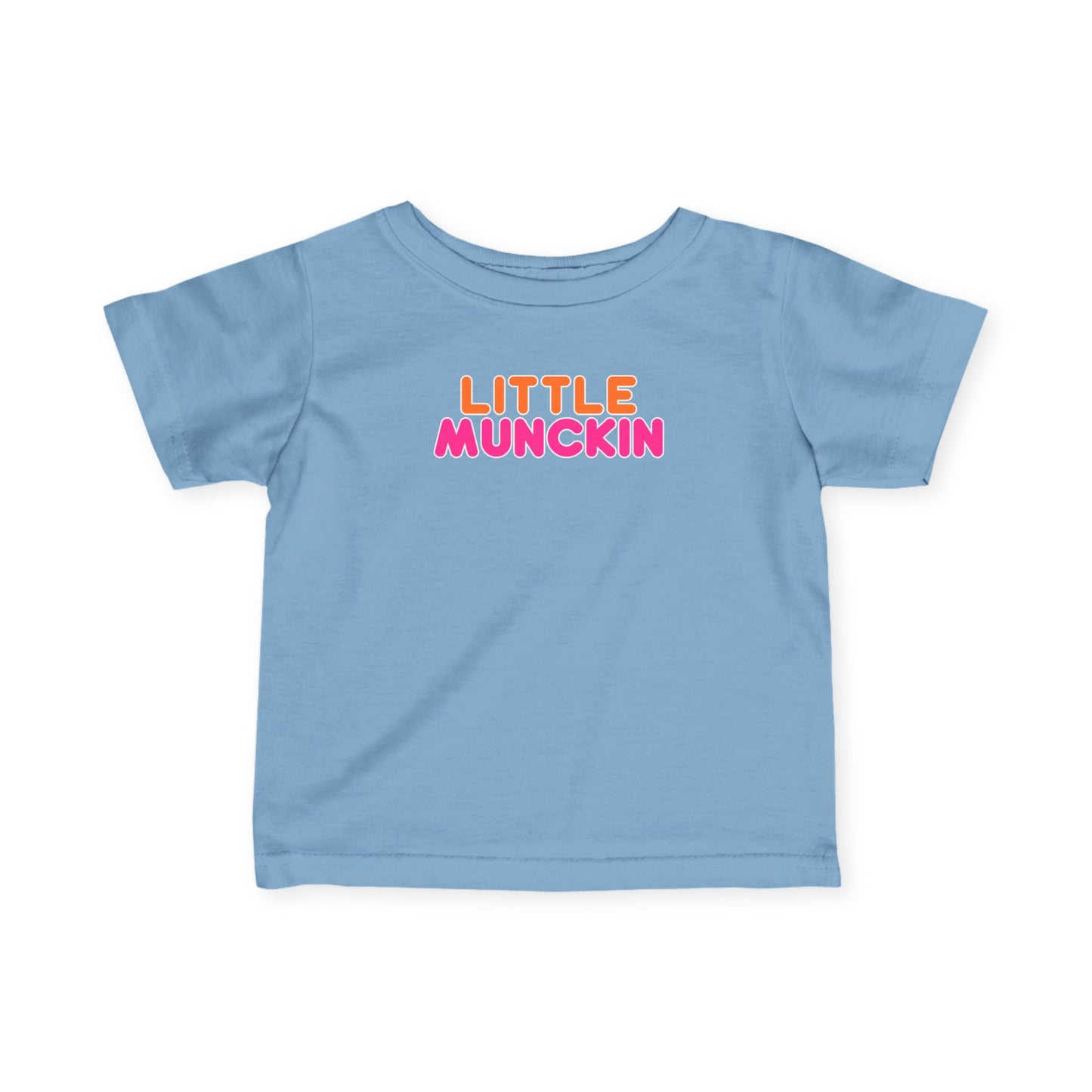 Infant Tee — "Little MuncKin" Colorblock Baby Shirt