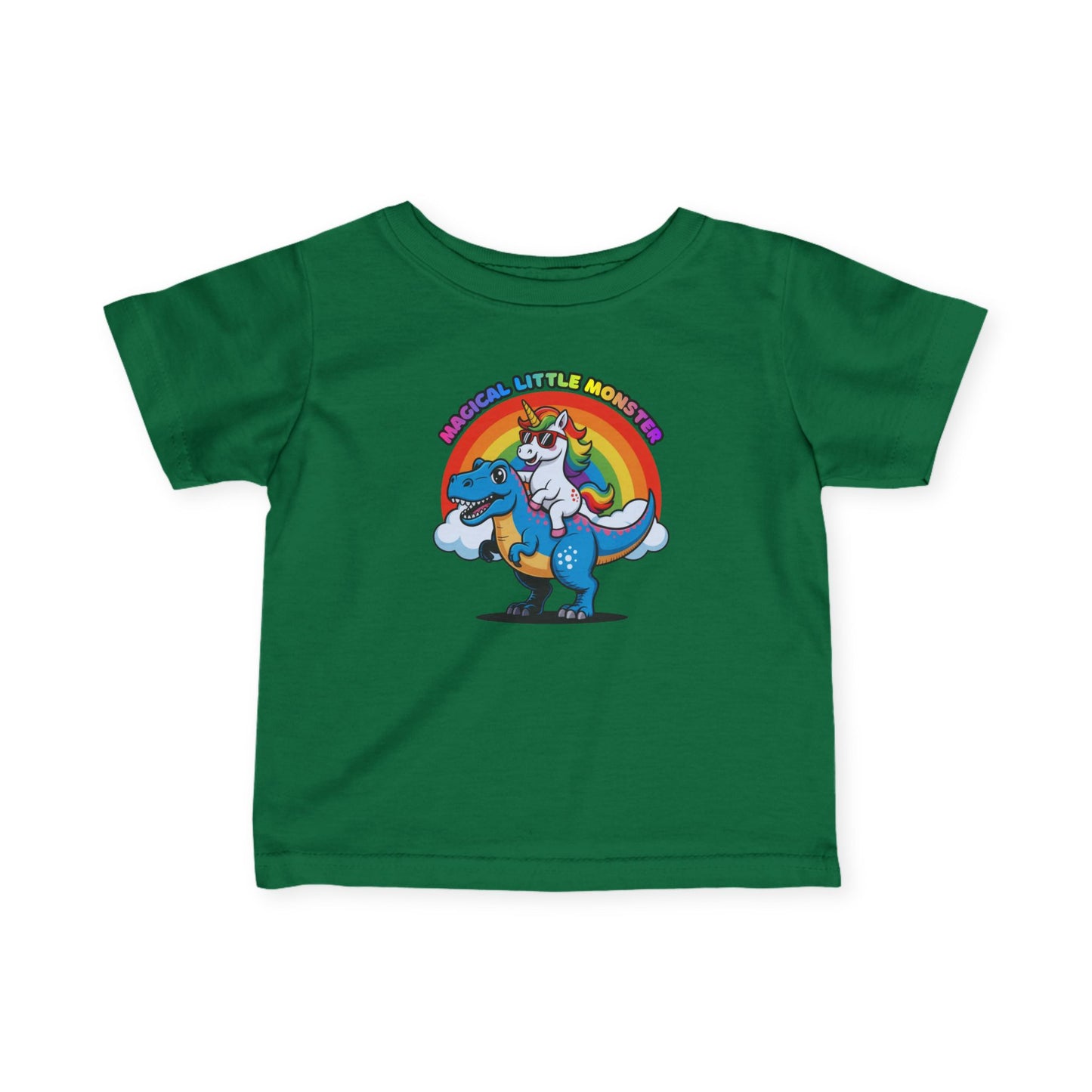 Infant Tee — 'Magical Little Monster' Unicorn Dinosaur Rainbow Baby Shirt