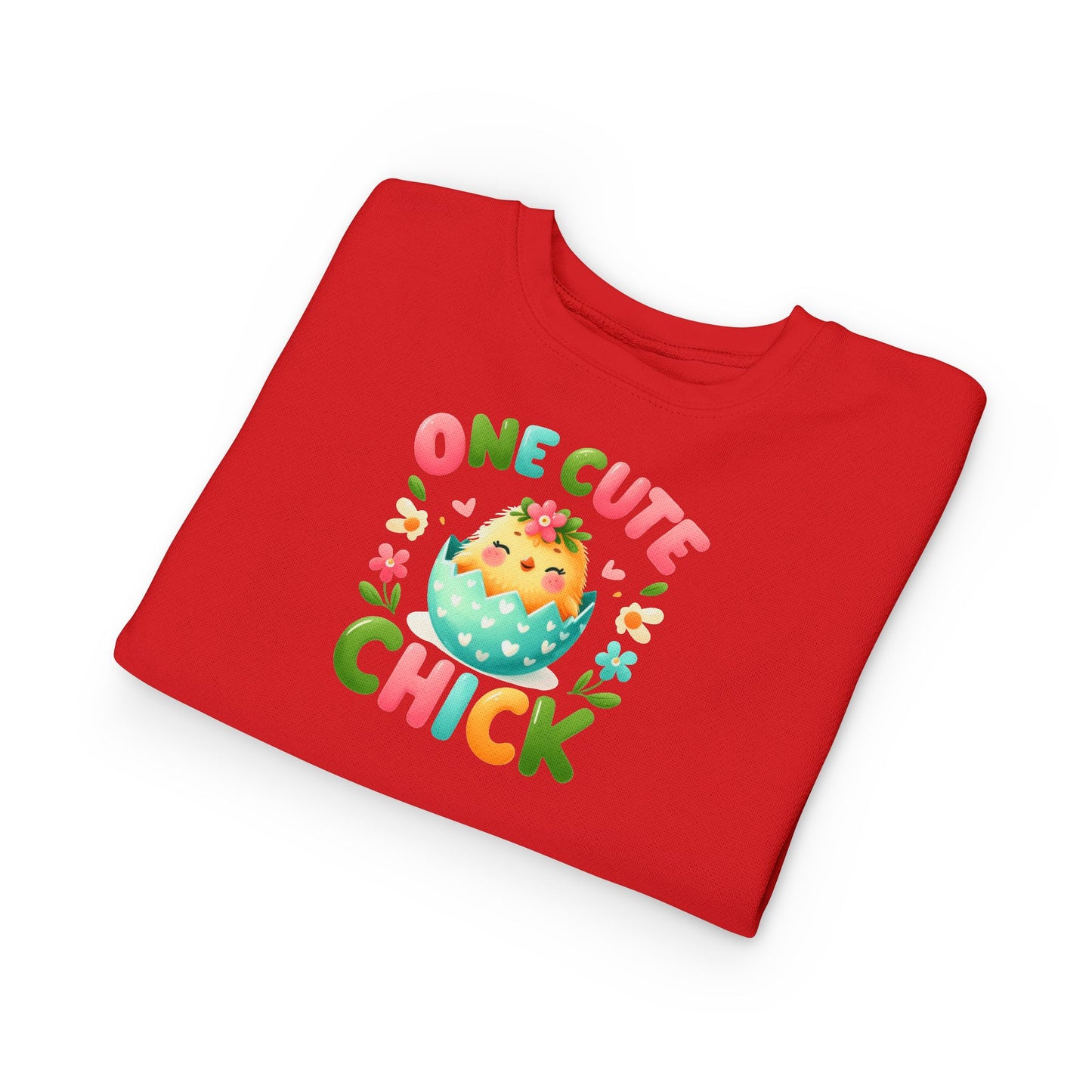 Toddler Sweatshirt - "One Cute Chick" Easter Chick Pullover for Babies & Toddlers