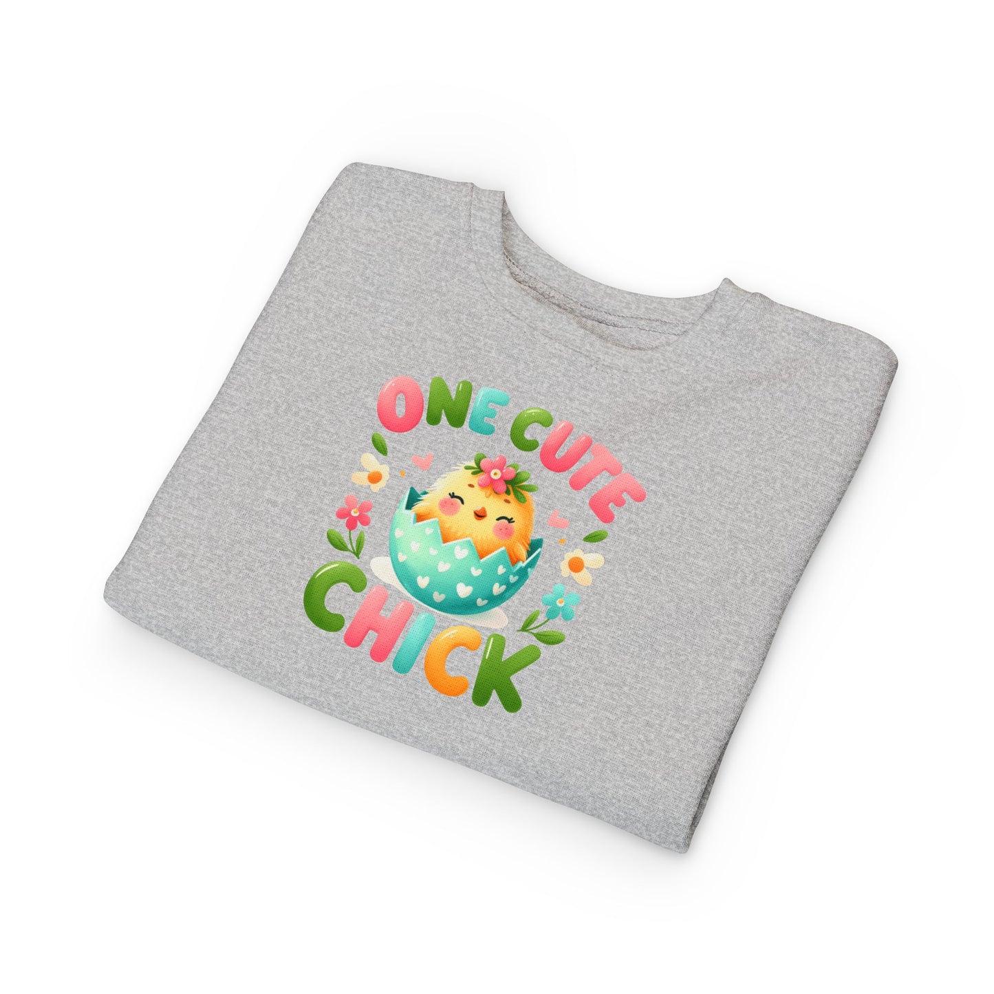 Toddler Sweatshirt - "One Cute Chick" Easter Chick Pullover for Babies & Toddlers