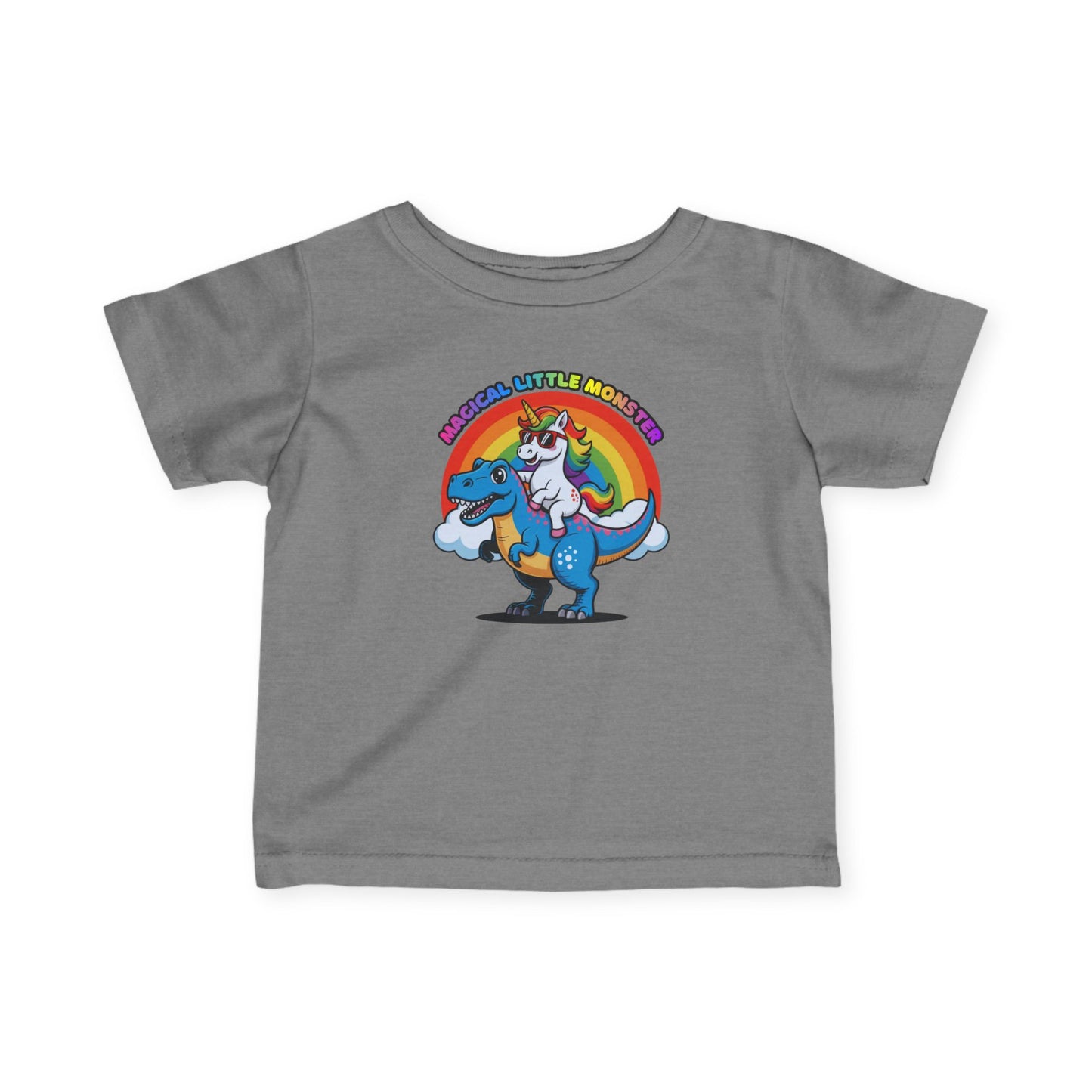 Infant Tee — 'Magical Little Monster' Unicorn Dinosaur Rainbow Baby Shirt