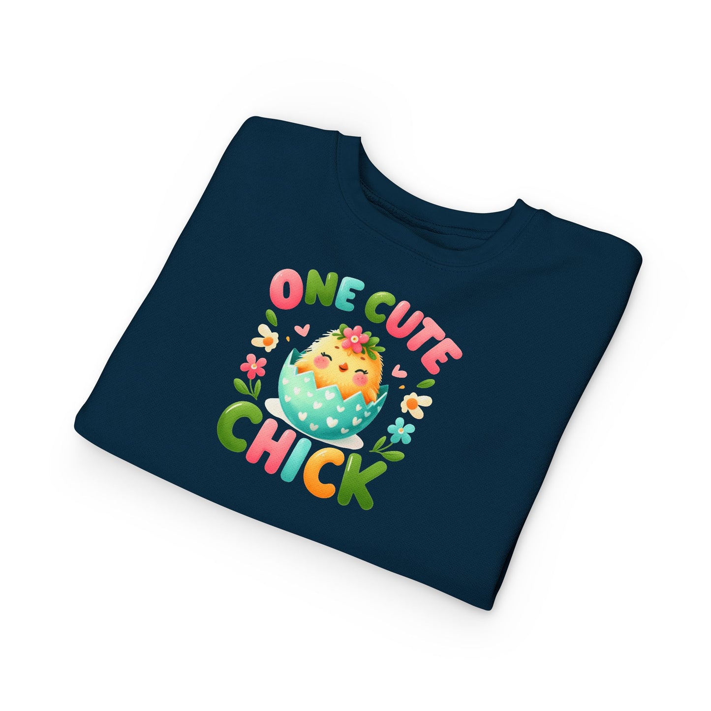 Toddler Sweatshirt - "One Cute Chick" Easter Chick Pullover for Babies & Toddlers