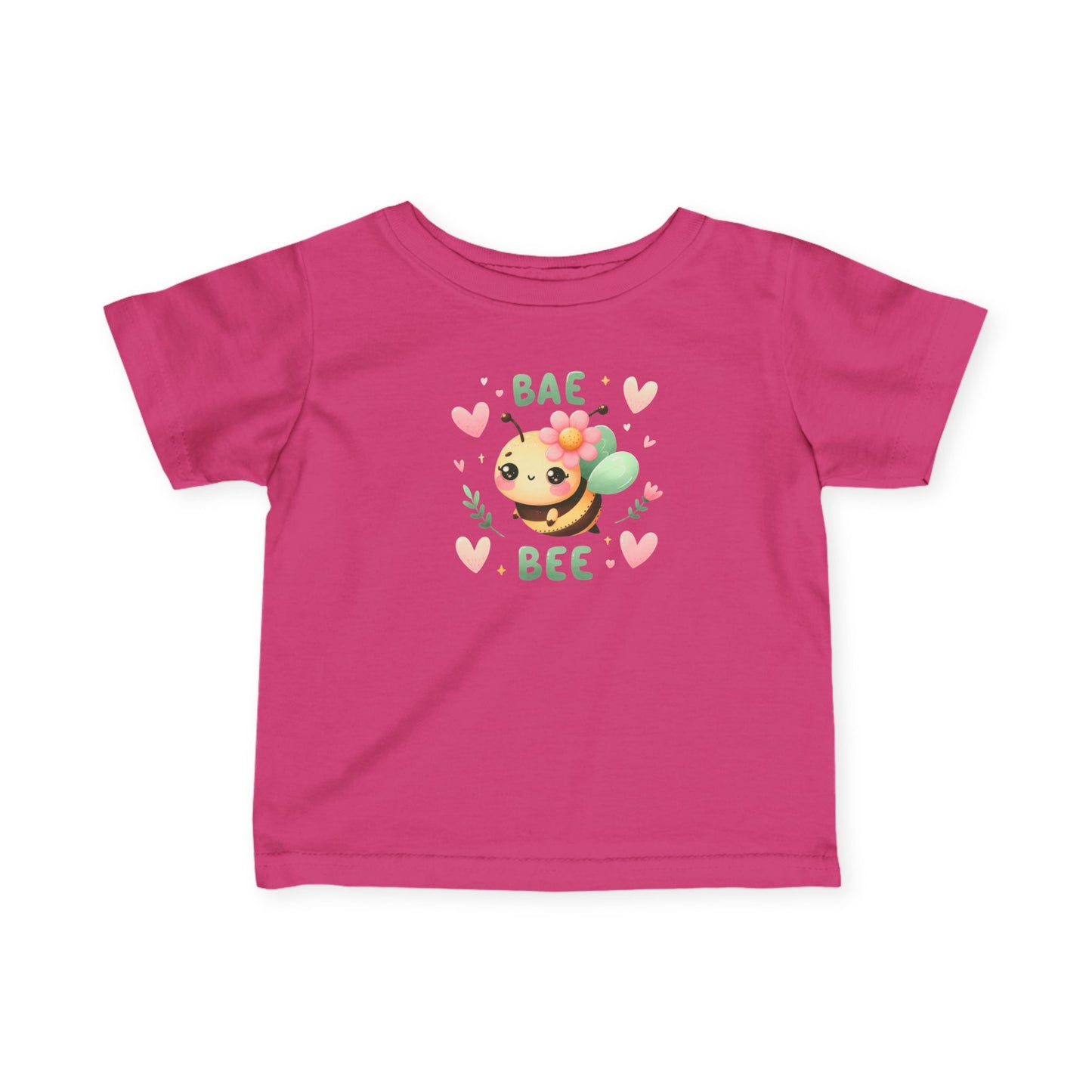 Infant Tee — "Bae Bee" Cute Cartoon Bee Baby Shirt (Valentine's/Newborn Gift)