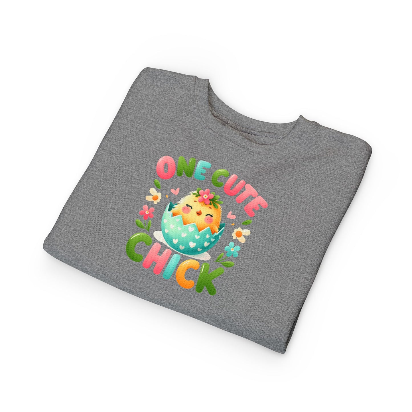 Toddler Sweatshirt - "One Cute Chick" Easter Chick Pullover for Babies & Toddlers