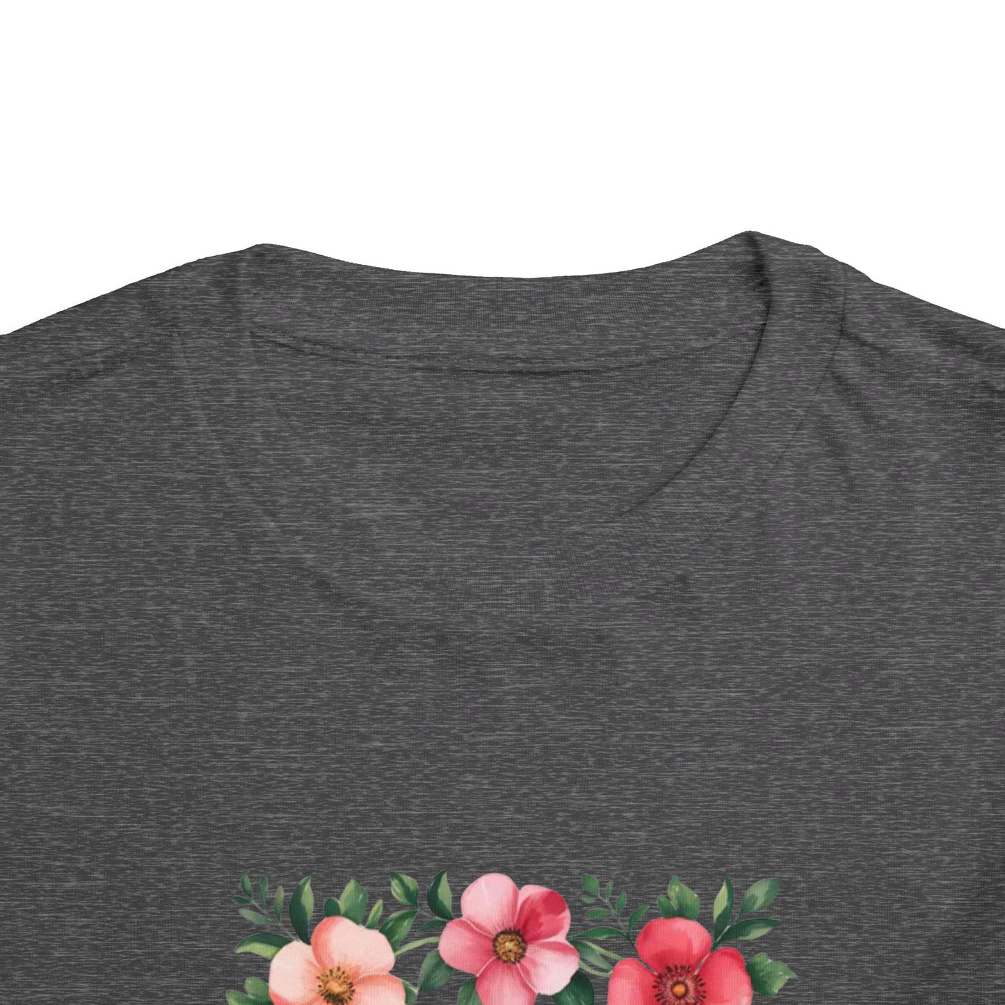 Toddler Tee — "God Is Good" Floral Faith Shirt