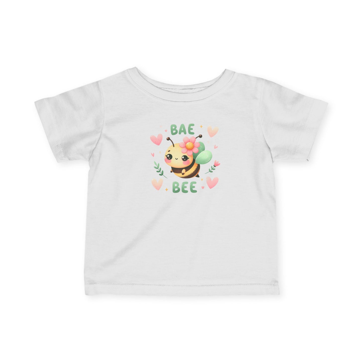Infant Tee — "Bae Bee" Cute Cartoon Bee Baby Shirt (Valentine's/Newborn Gift)