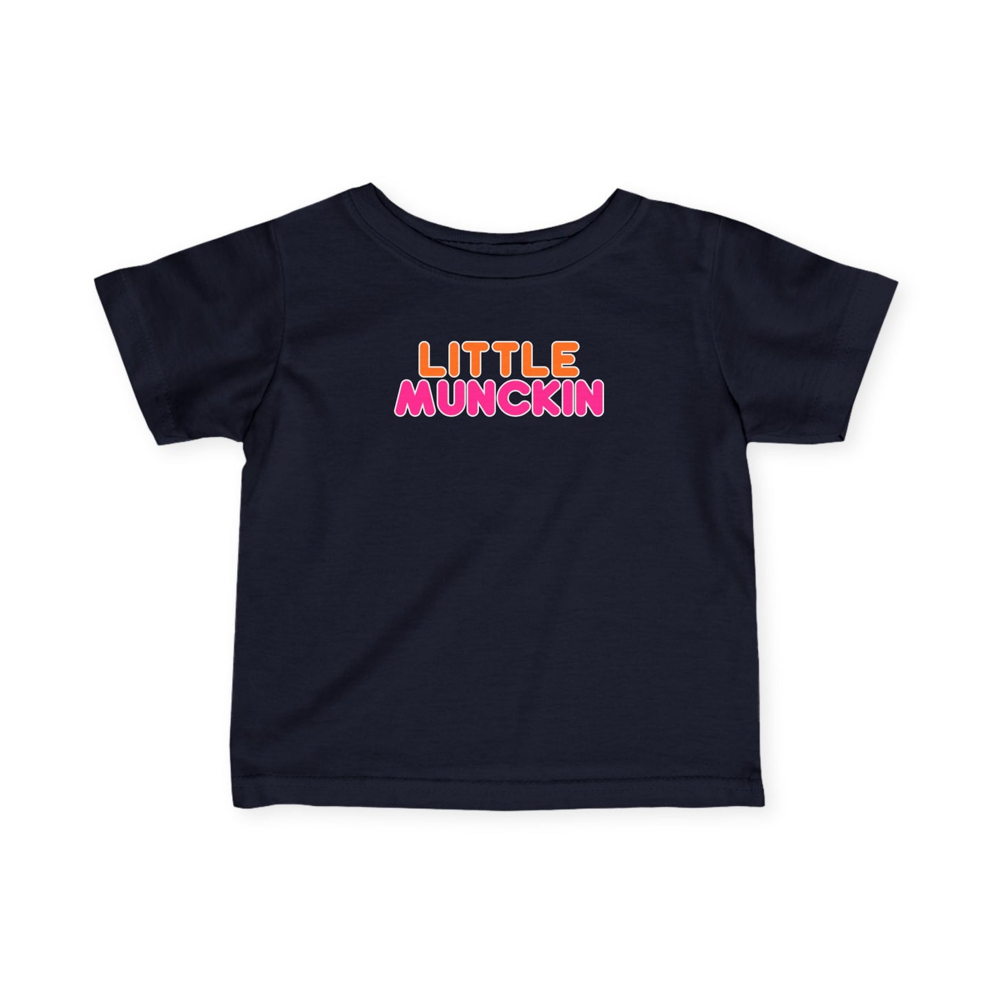 Infant Tee — "Little MuncKin" Colorblock Baby Shirt