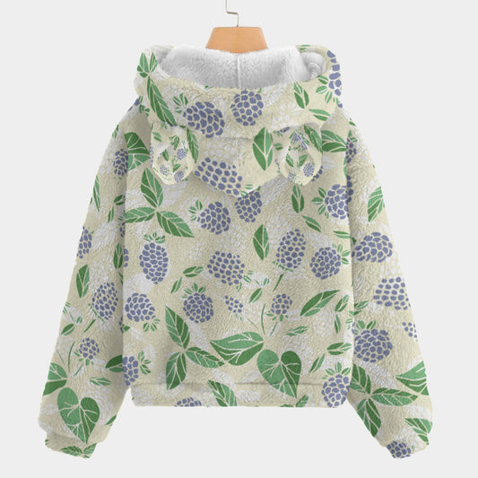 All-Over Print Kid’s Borg Fleece Sweatshirt With Ear