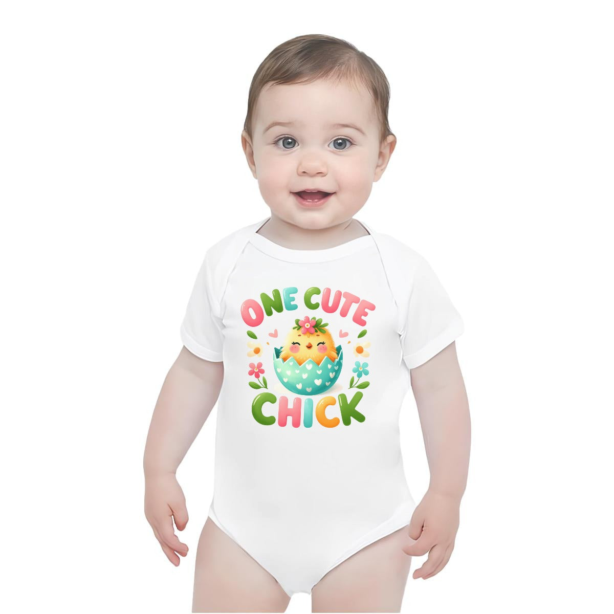 One Cute Chick Baby Short-Sleeve Onesie