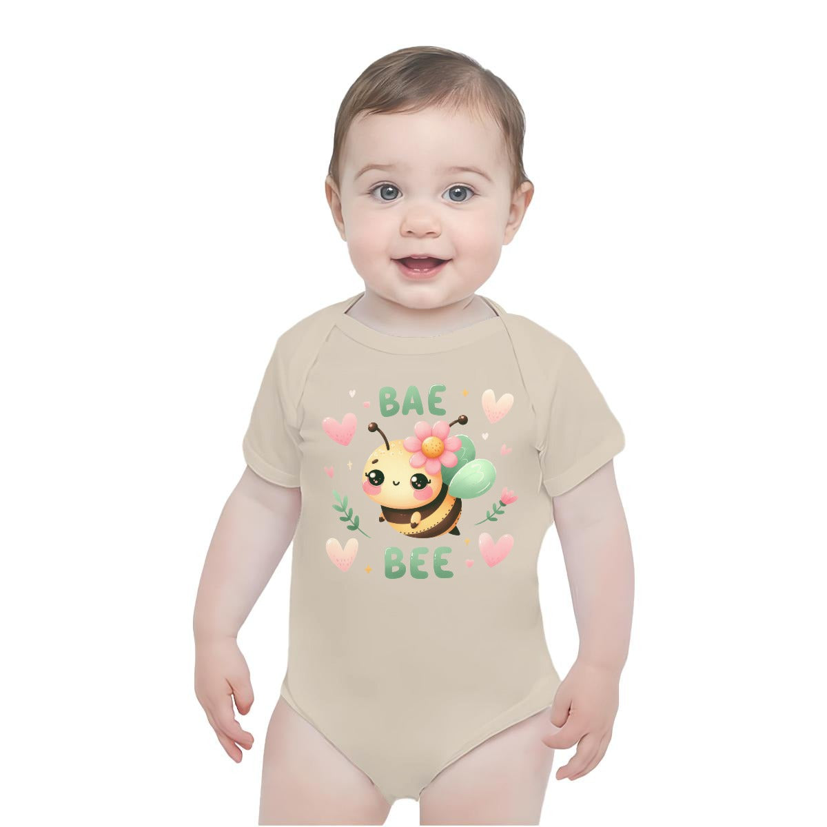 Baby Short-Sleeve Onesie Printed in USA| 190GSM Front DTF