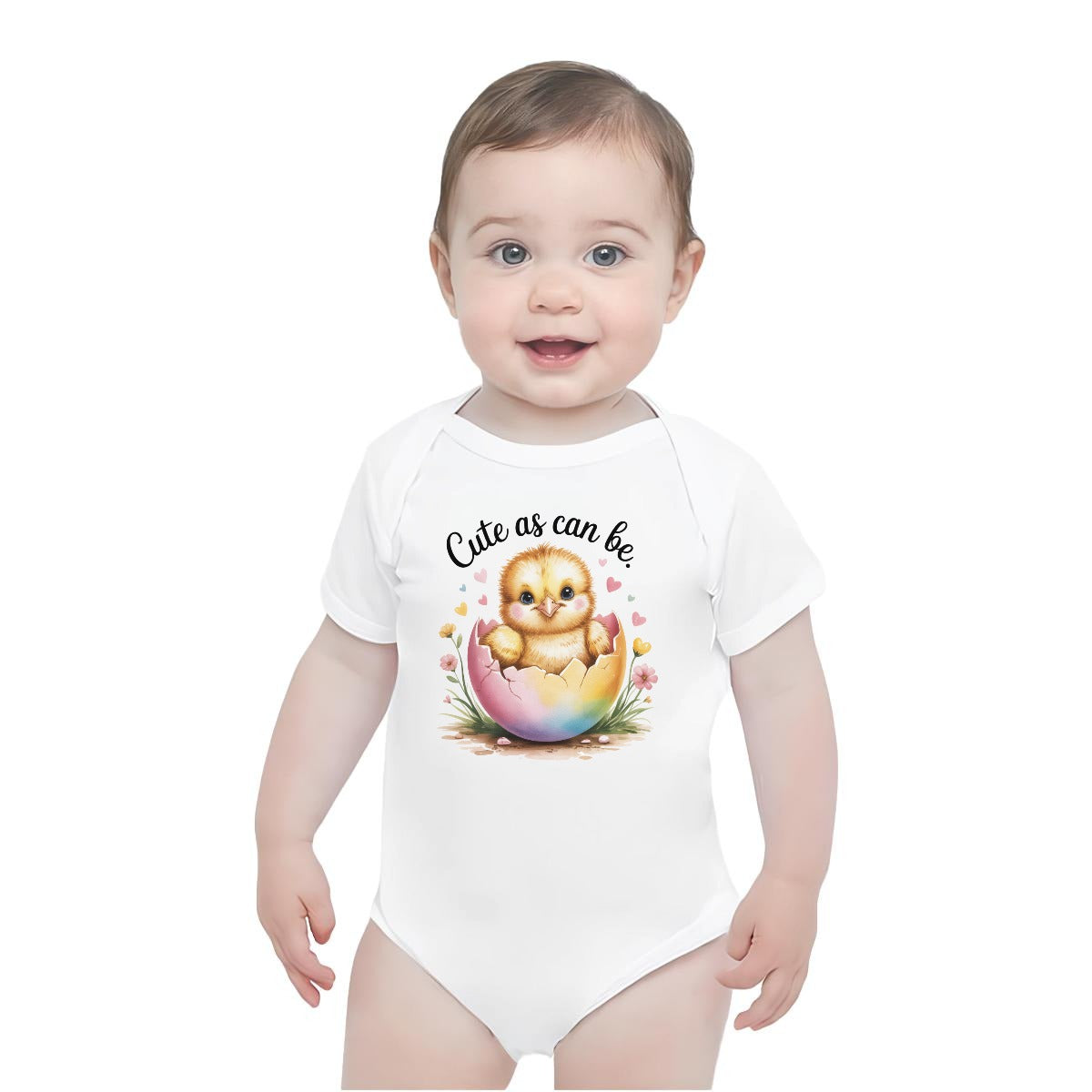 Baby Short-Sleeve Onesie Printed in USA| 190GSM Front DTF