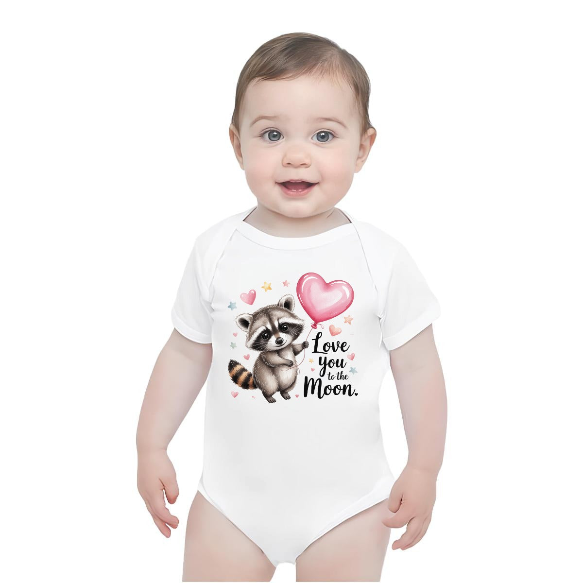 Baby Short-Sleeve Onesie Printed in USA| 190GSM Front DTF
