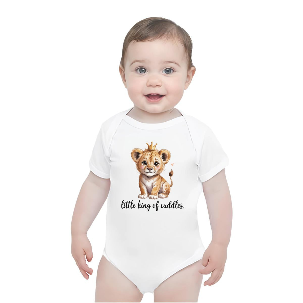 Baby Short-Sleeve Onesie Printed in USA| 190GSM Front DTF