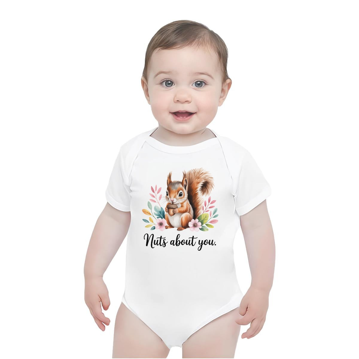 Baby Short-Sleeve Onesie Printed in USA| 190GSM Front DTF