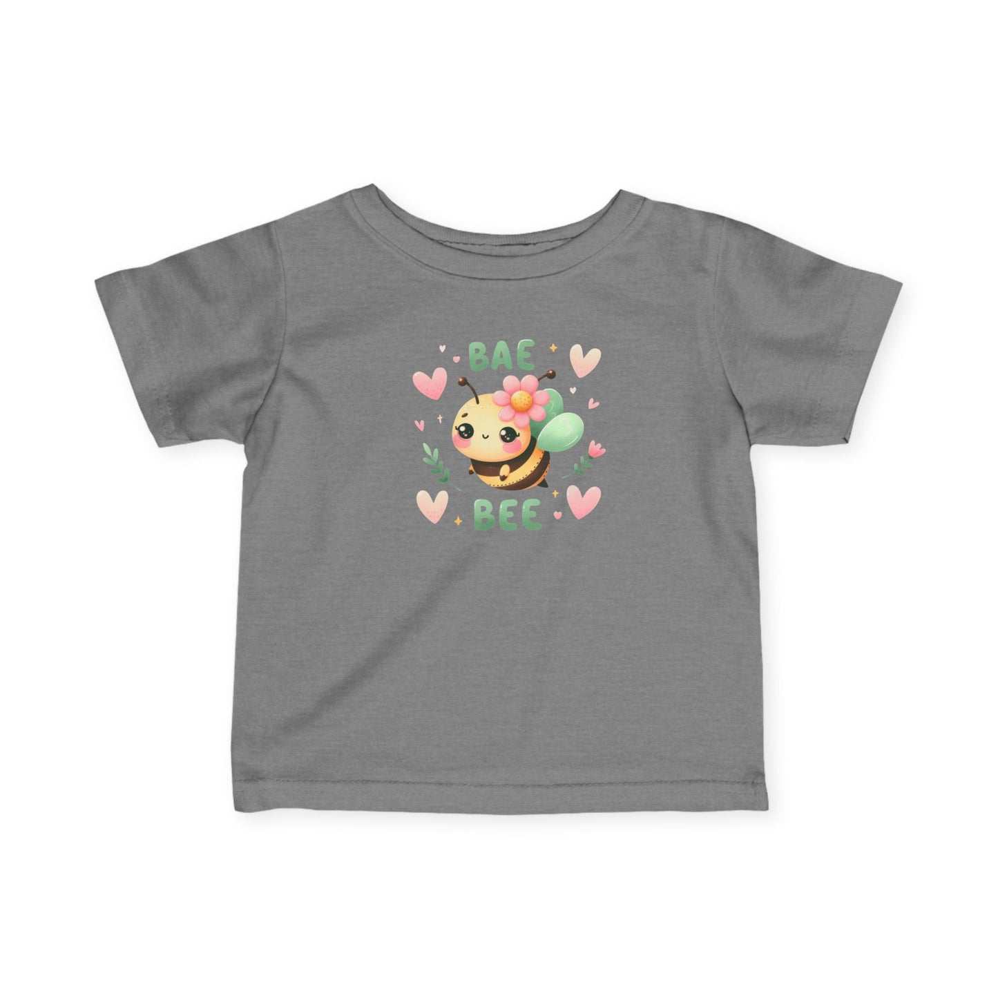 Infant Tee — "Bae Bee" Cute Cartoon Bee Baby Shirt (Valentine's/Newborn Gift)