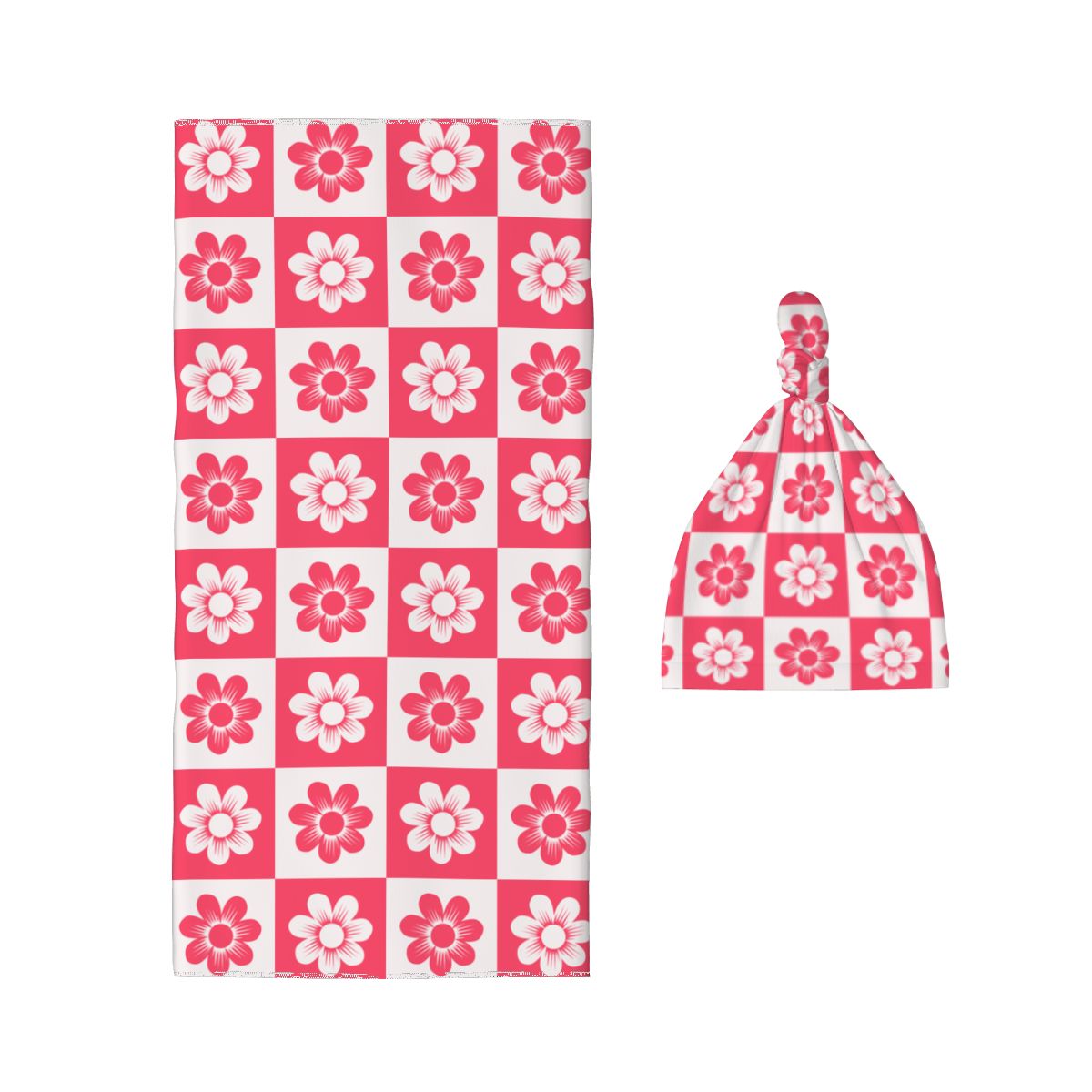 Berry Cute Baby Swaddle Blanket & Beanie Set