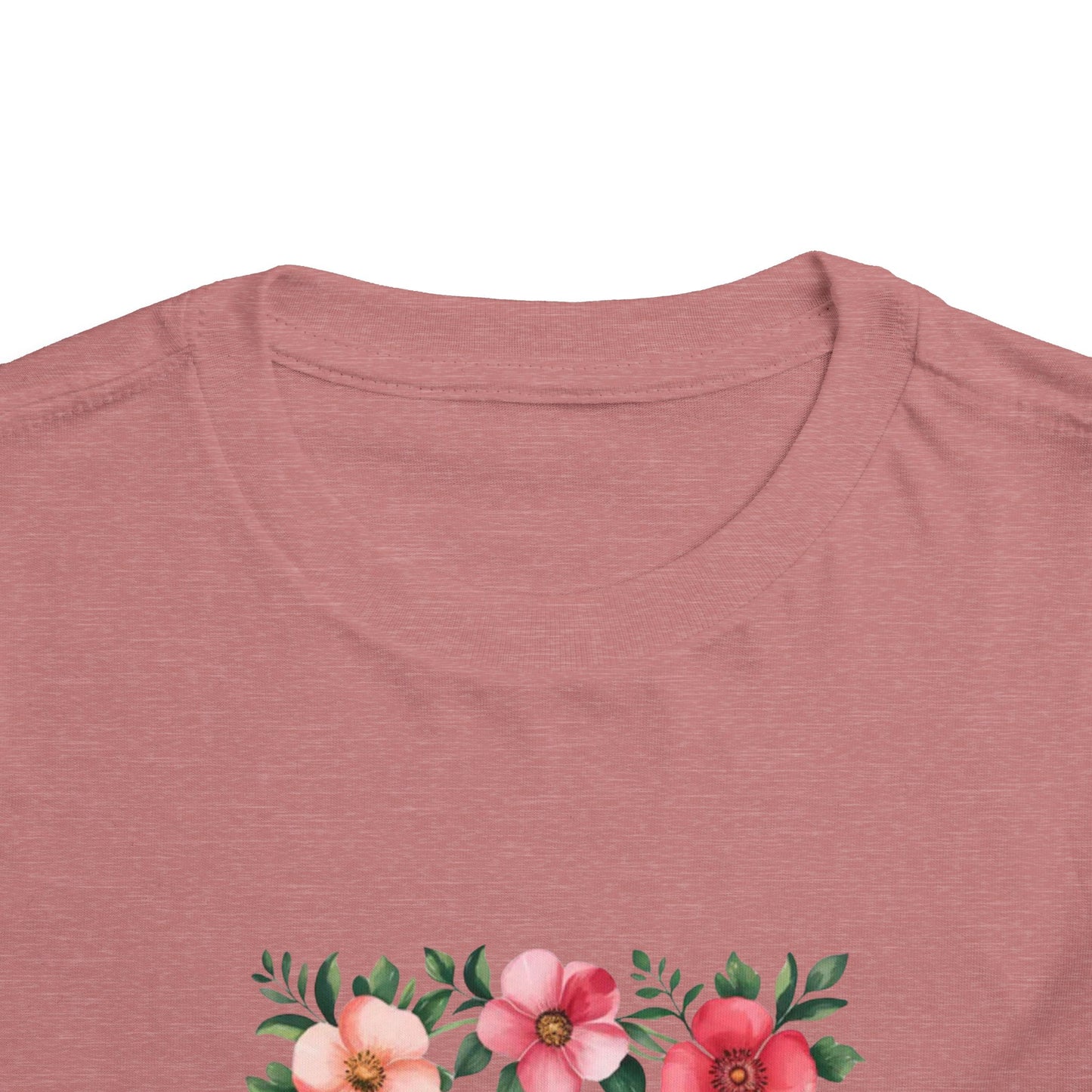 Toddler Tee — "God Is Good" Floral Faith Shirt