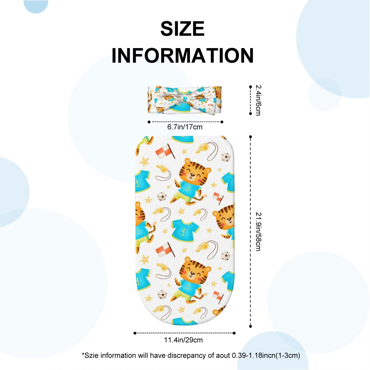 Baby Swaddle Sack with Baby Headbands