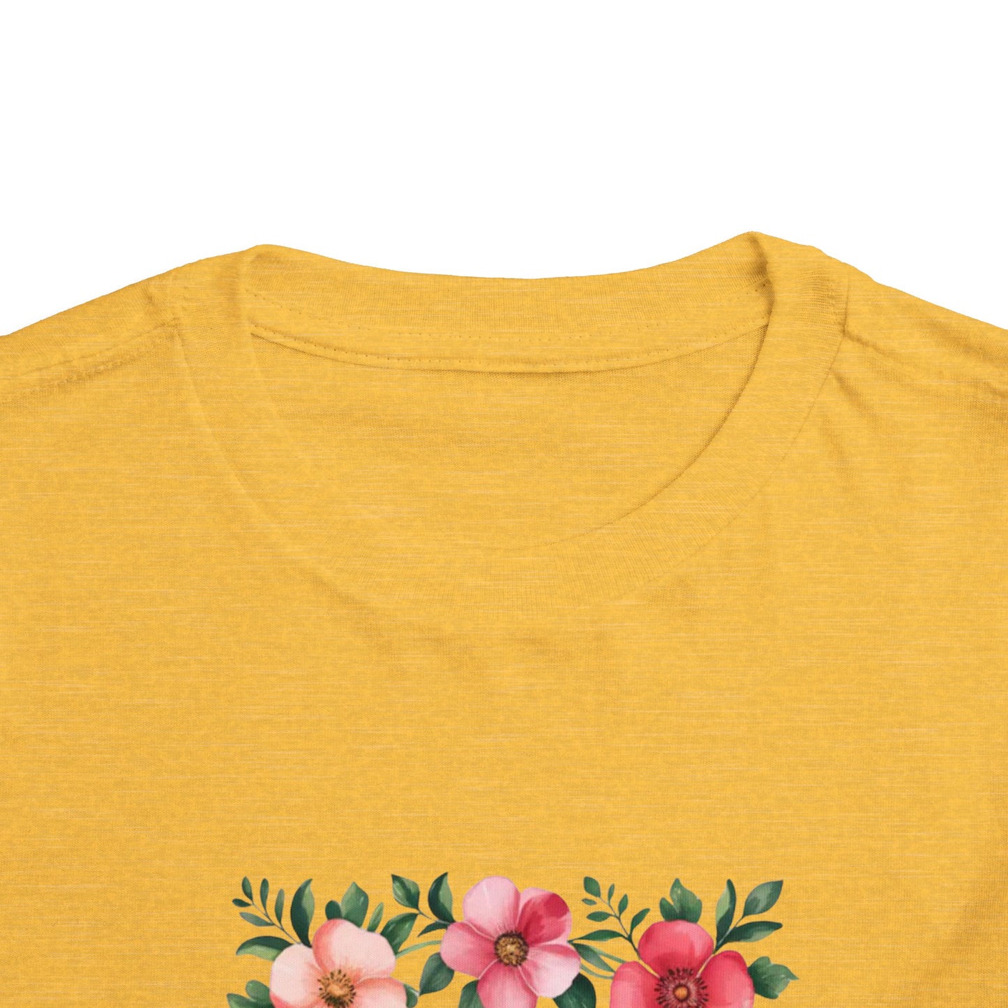 Toddler Tee — "God Is Good" Floral Faith Shirt