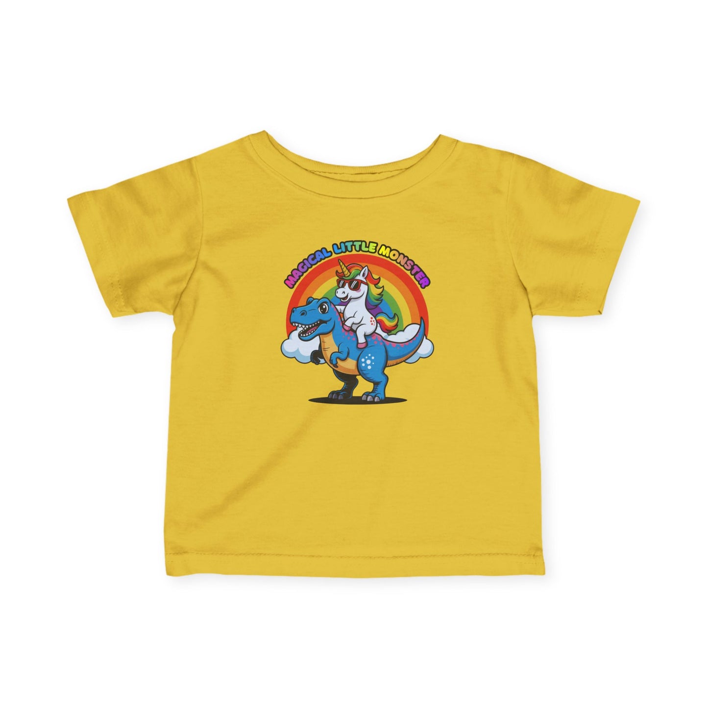 Infant Tee — 'Magical Little Monster' Unicorn Dinosaur Rainbow Baby Shirt